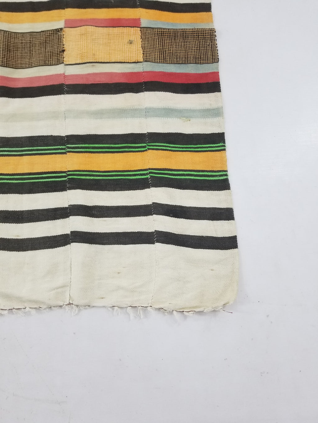 Vintage Traditional African Handwoven Striped Blanket Throw 212x135cm