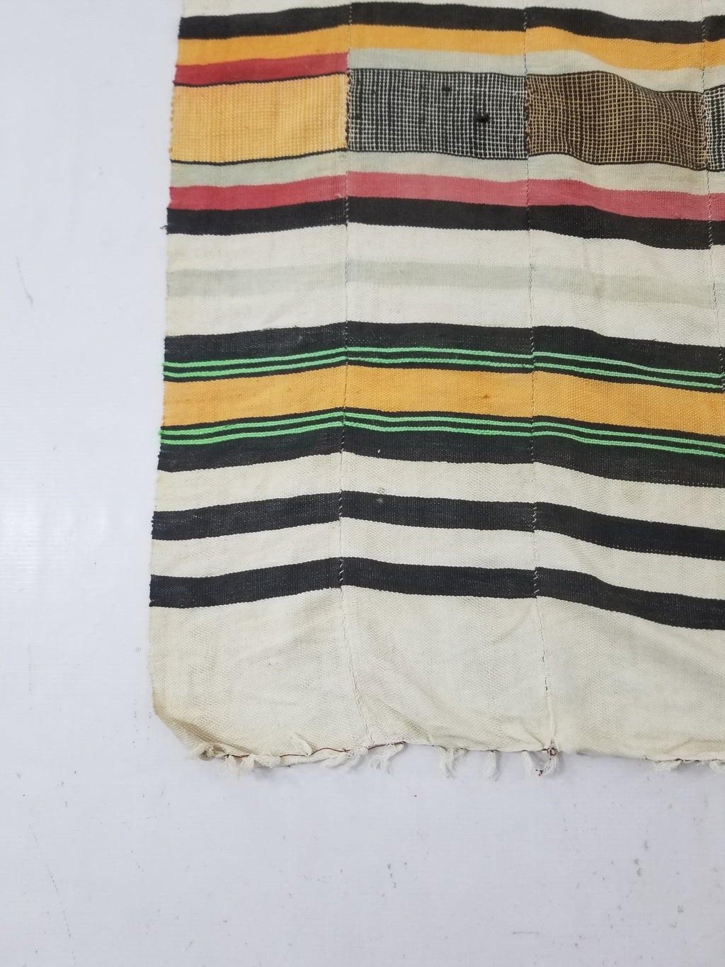 Vintage Traditional African Handwoven Striped Blanket Throw 212x135cm