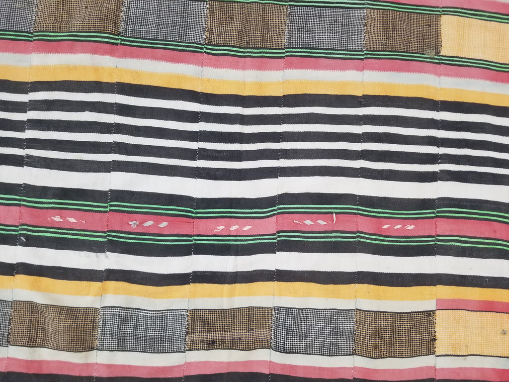 Vintage Traditional African Handwoven Striped Blanket Throw 212x135cm