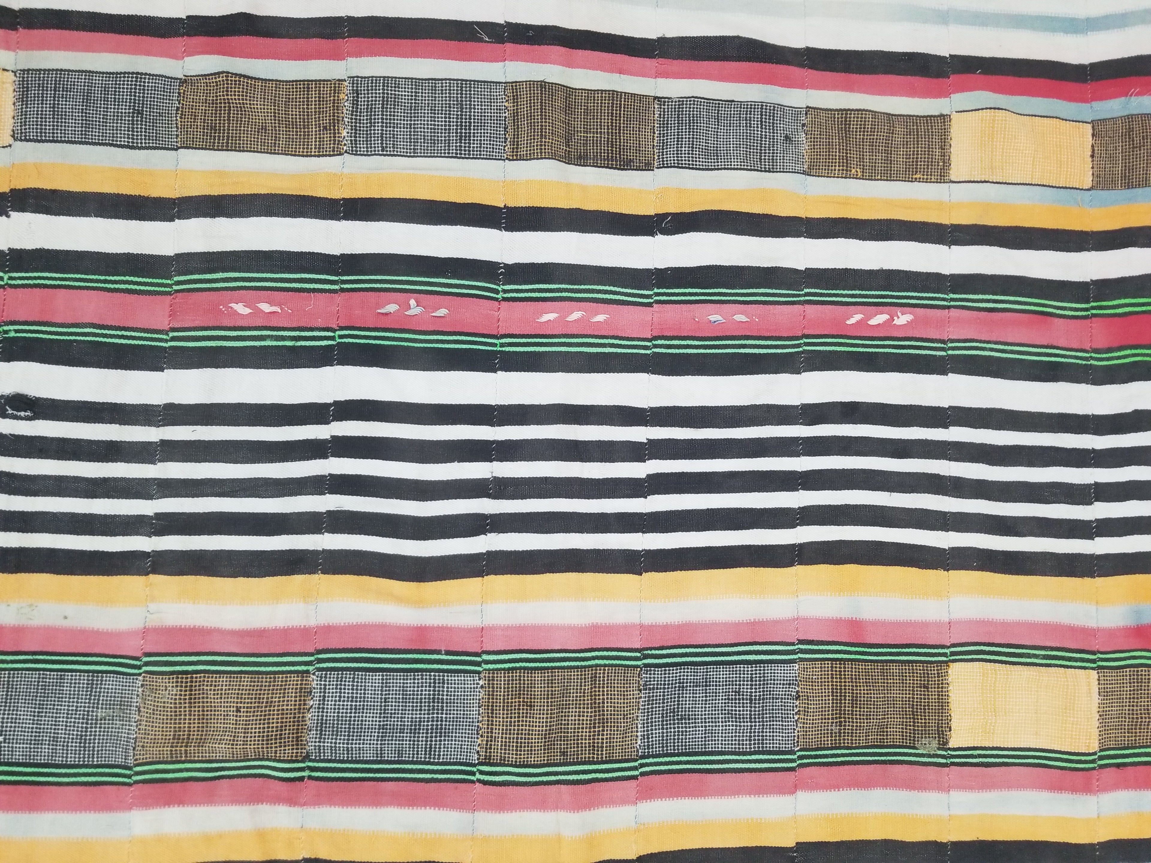 Vintage Traditional African Handwoven Striped Blanket Throw 212x135cm