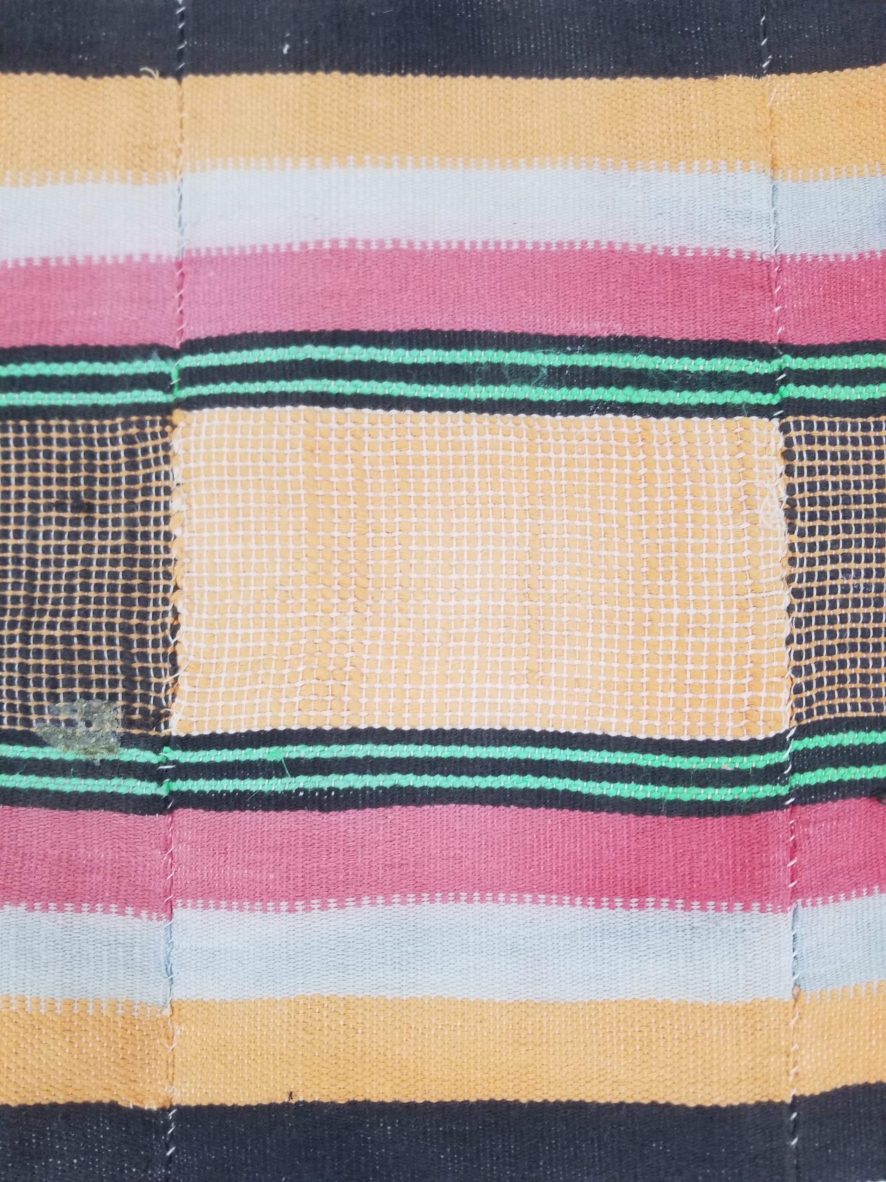 Vintage Traditional African Handwoven Striped Blanket Throw 212x135cm