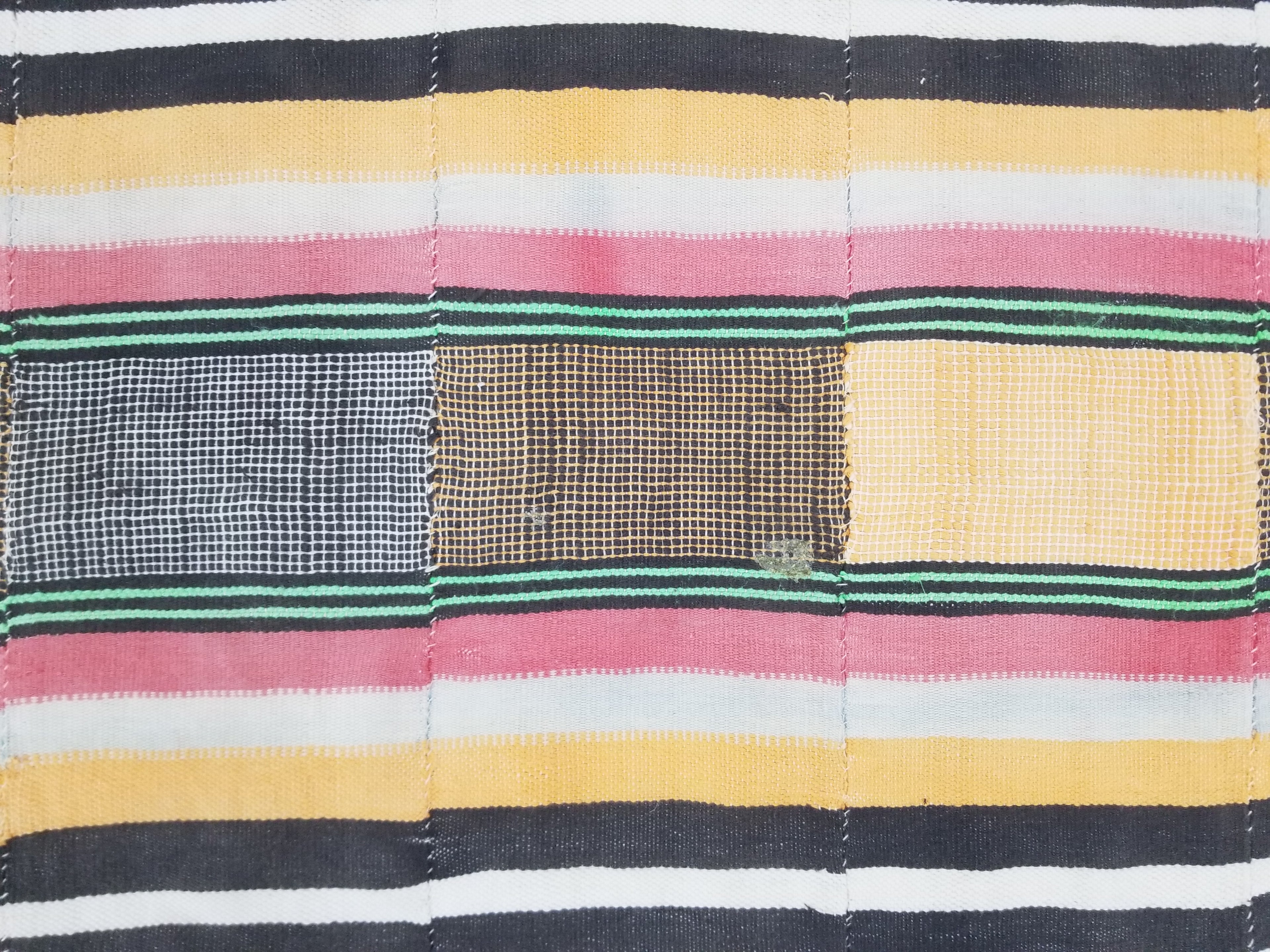 Vintage Traditional African Handwoven Striped Blanket Throw 212x135cm