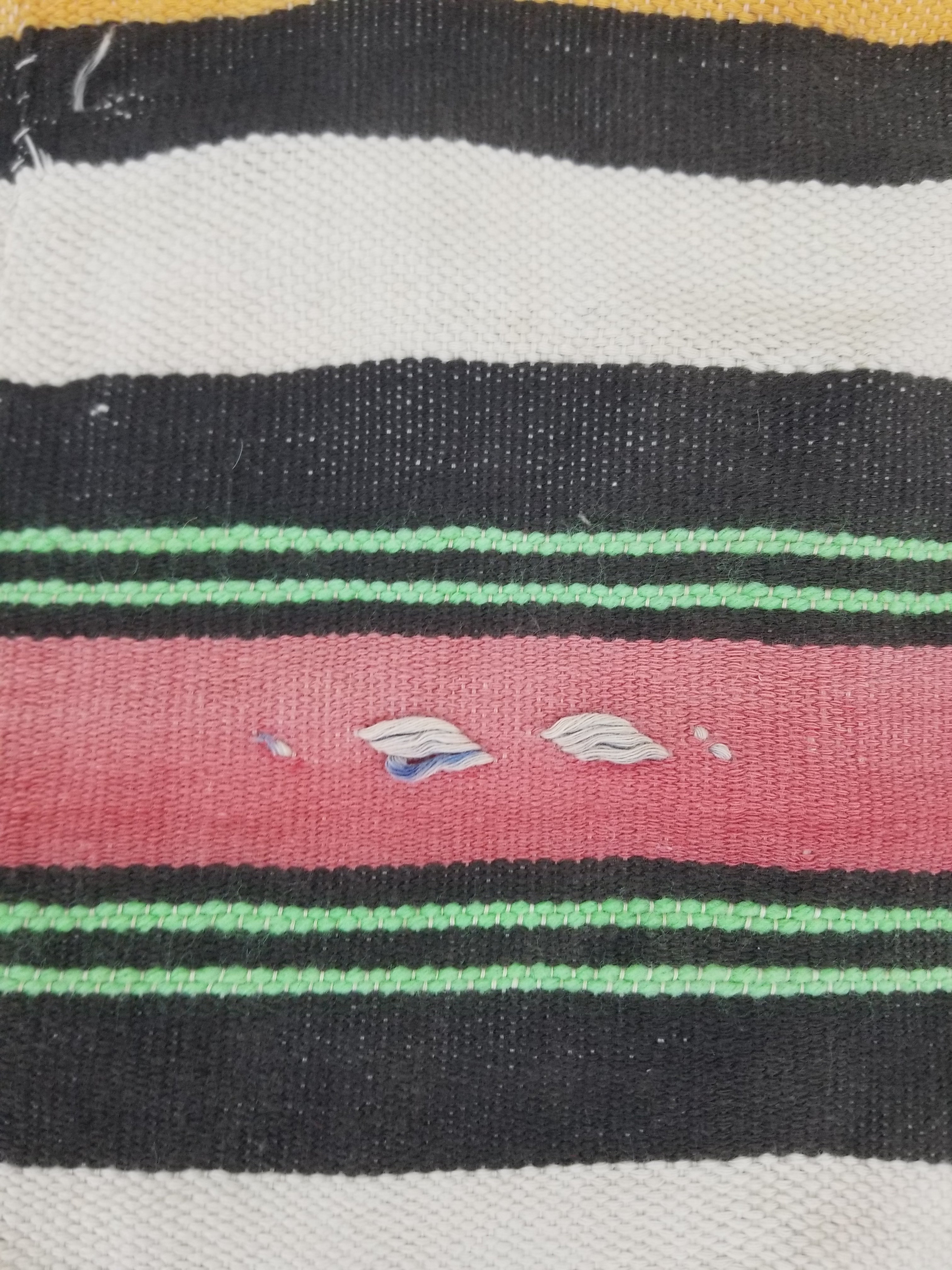 Vintage Traditional African Handwoven Striped Blanket Throw 212x135cm