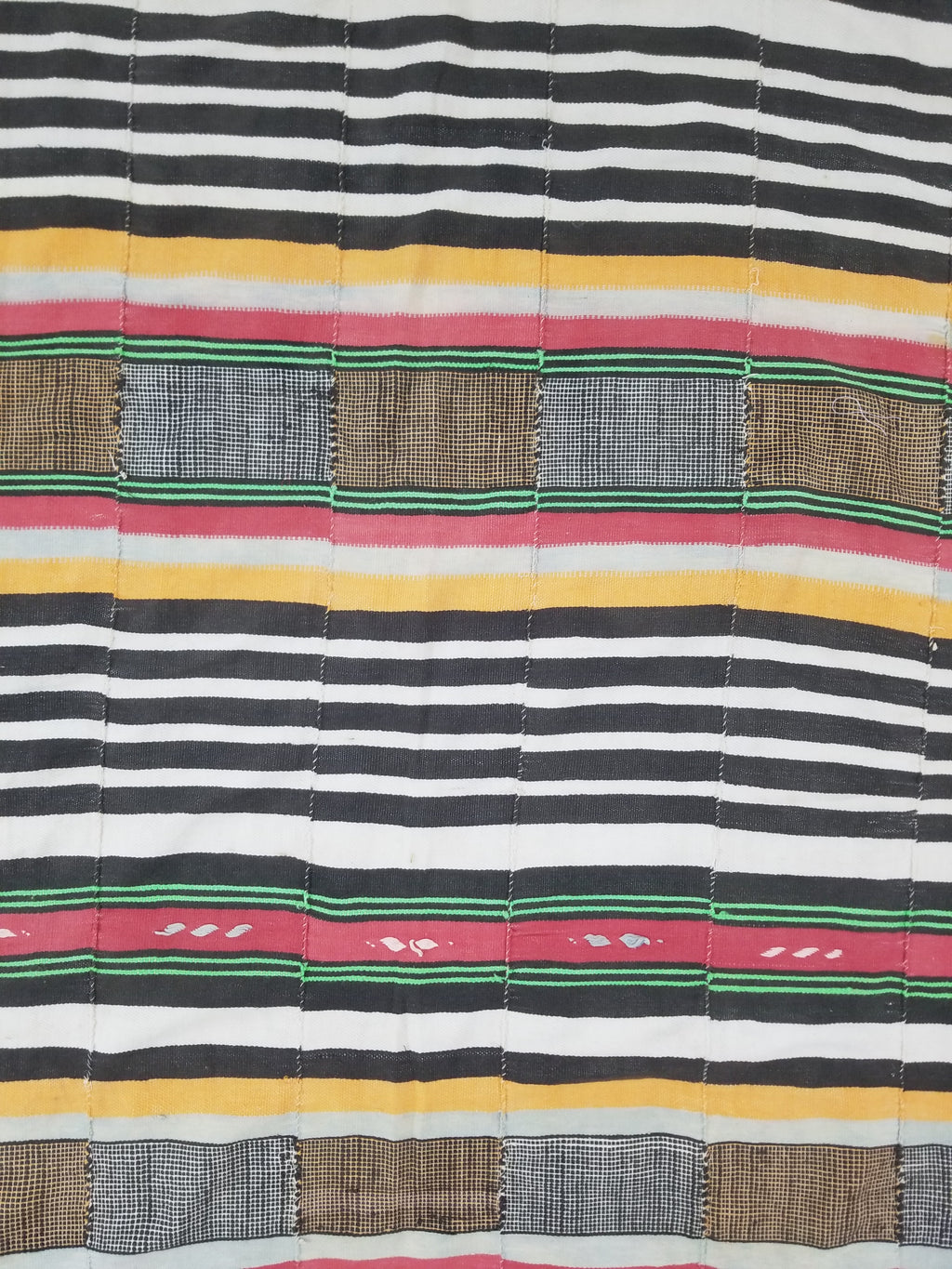 Vintage Traditional African Handwoven Striped Blanket Throw 212x135cm
