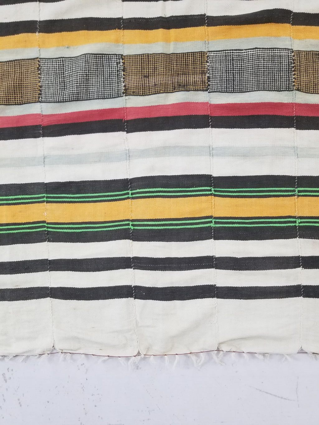 Vintage Traditional African Handwoven Striped Blanket Throw 212x135cm
