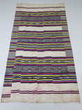 Vintage African Handwoven Ewe Kente Cloth - Ghana Ceremonial Textile 230x125cm