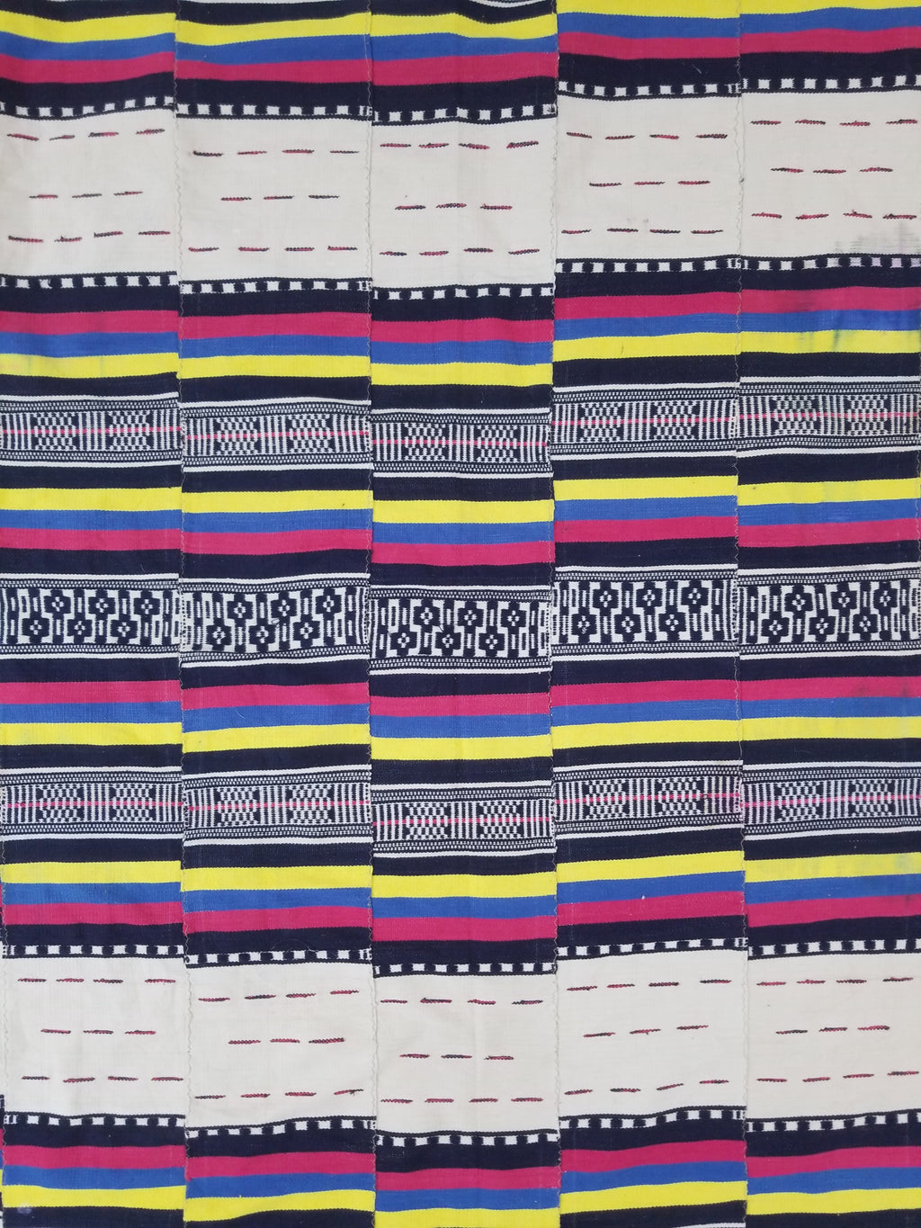 Vintage African Handwoven Ewe Kente Cloth - Ghana Ceremonial Textile 230x125cm