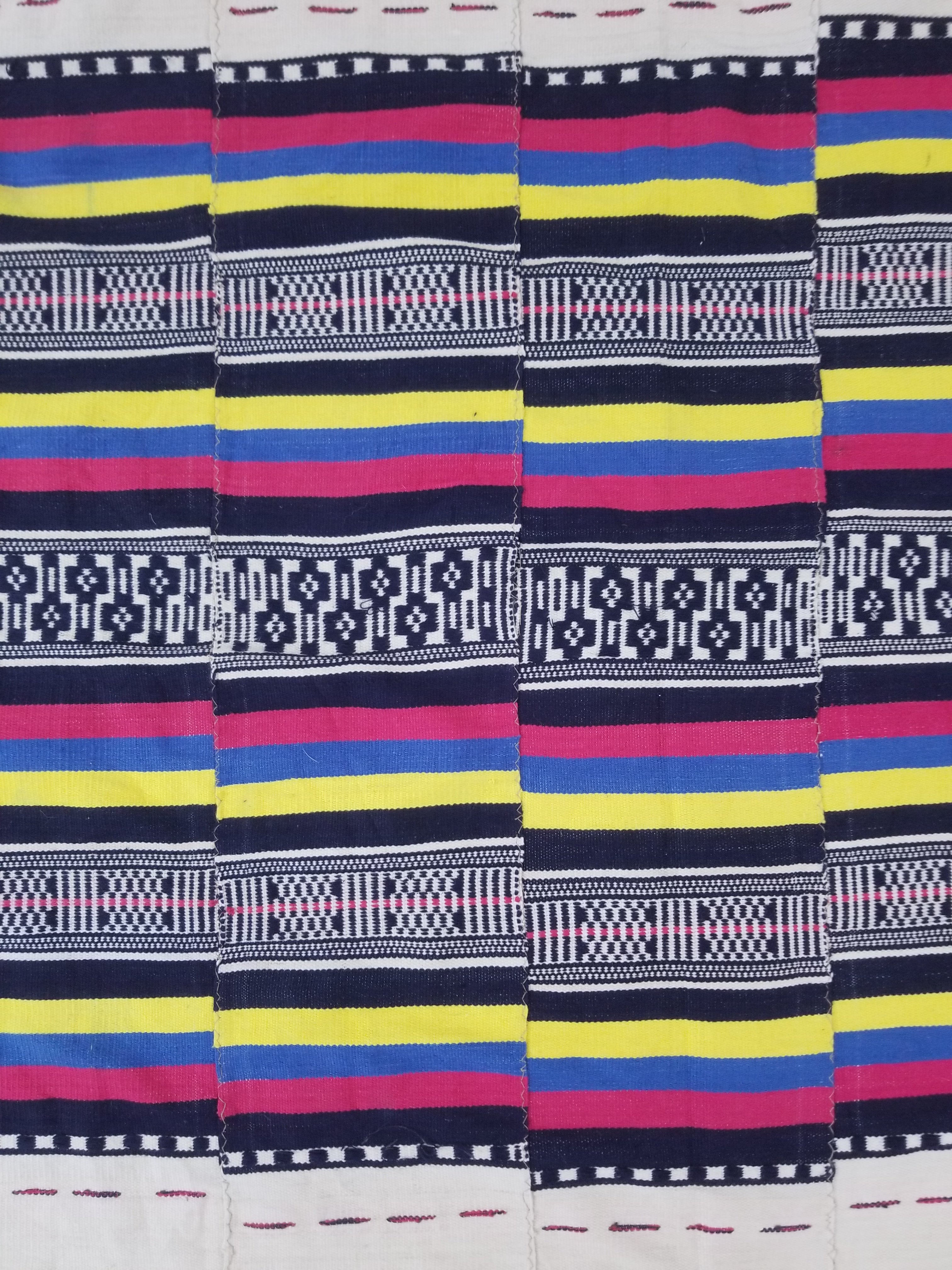 Vintage African Handwoven Ewe Kente Cloth - Ghana Ceremonial Textile 230x125cm