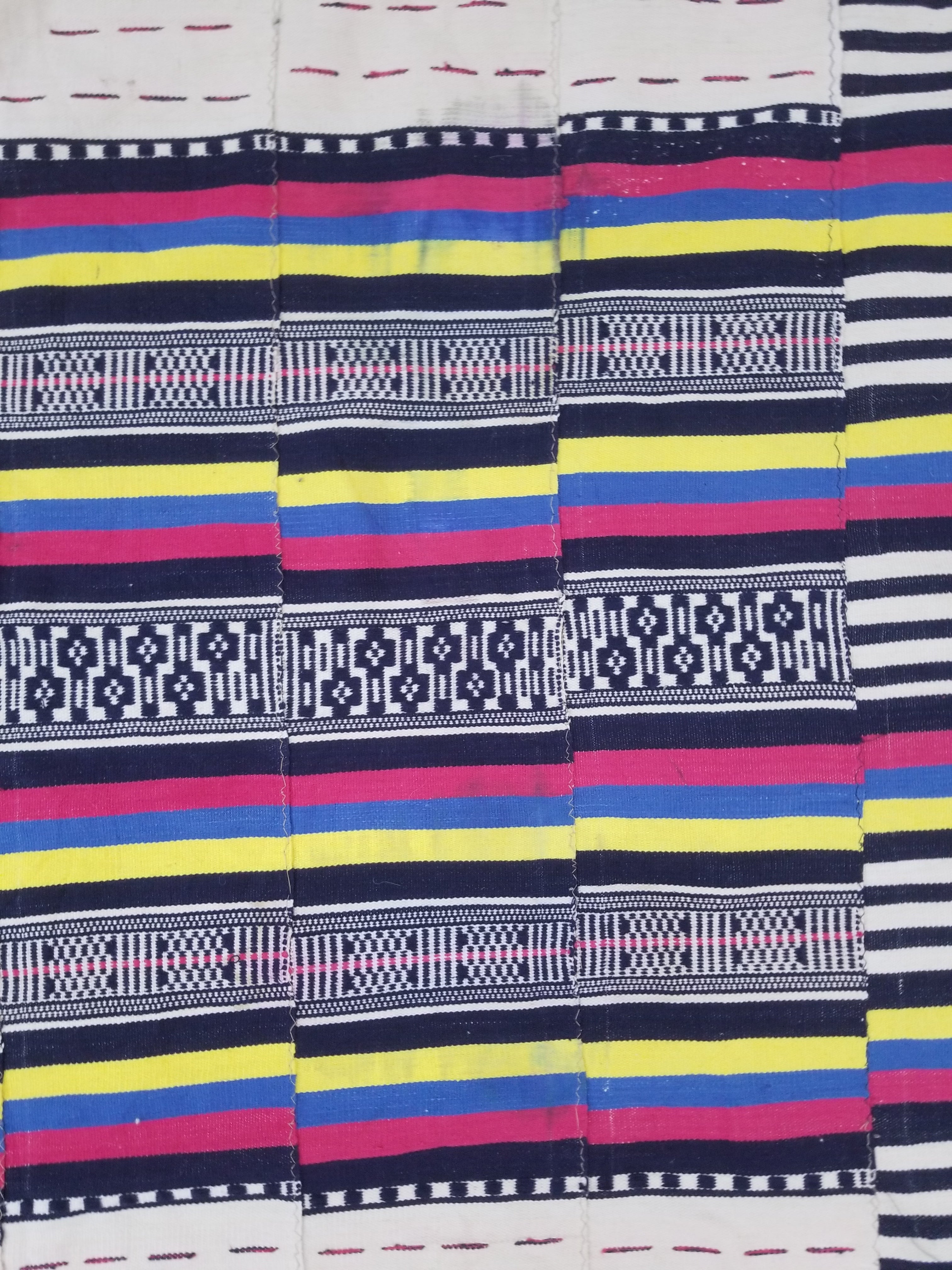 Vintage African Handwoven Ewe Kente Cloth - Ghana Ceremonial Textile 230x125cm