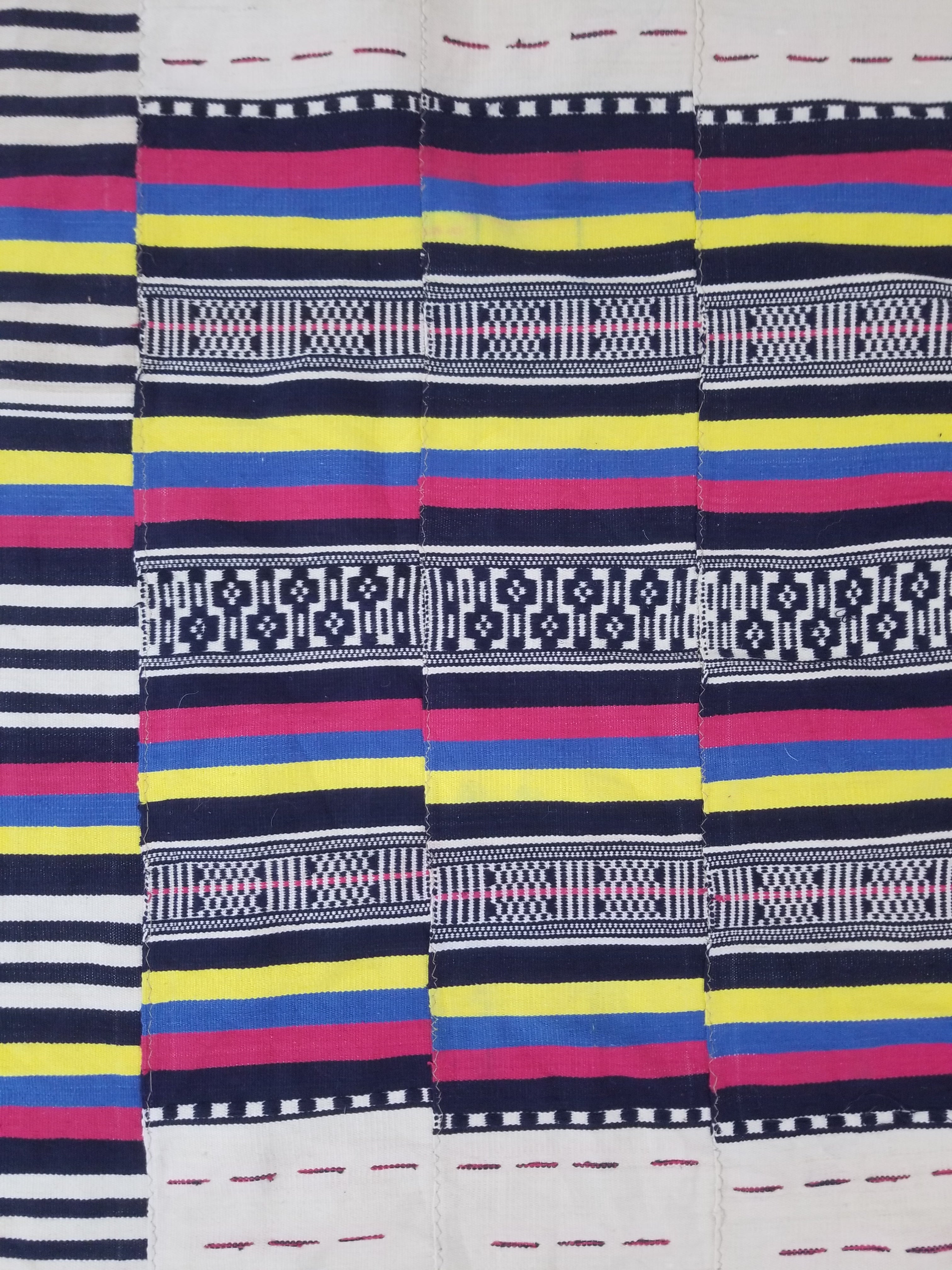 Vintage African Handwoven Ewe Kente Cloth - Ghana Ceremonial Textile 230x125cm