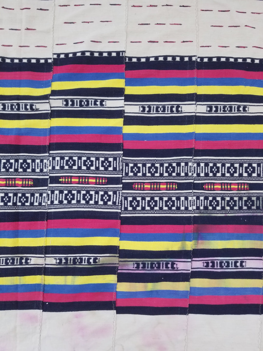 Vintage African Handwoven Ewe Kente Cloth - Ghana Ceremonial Textile 230x125cm