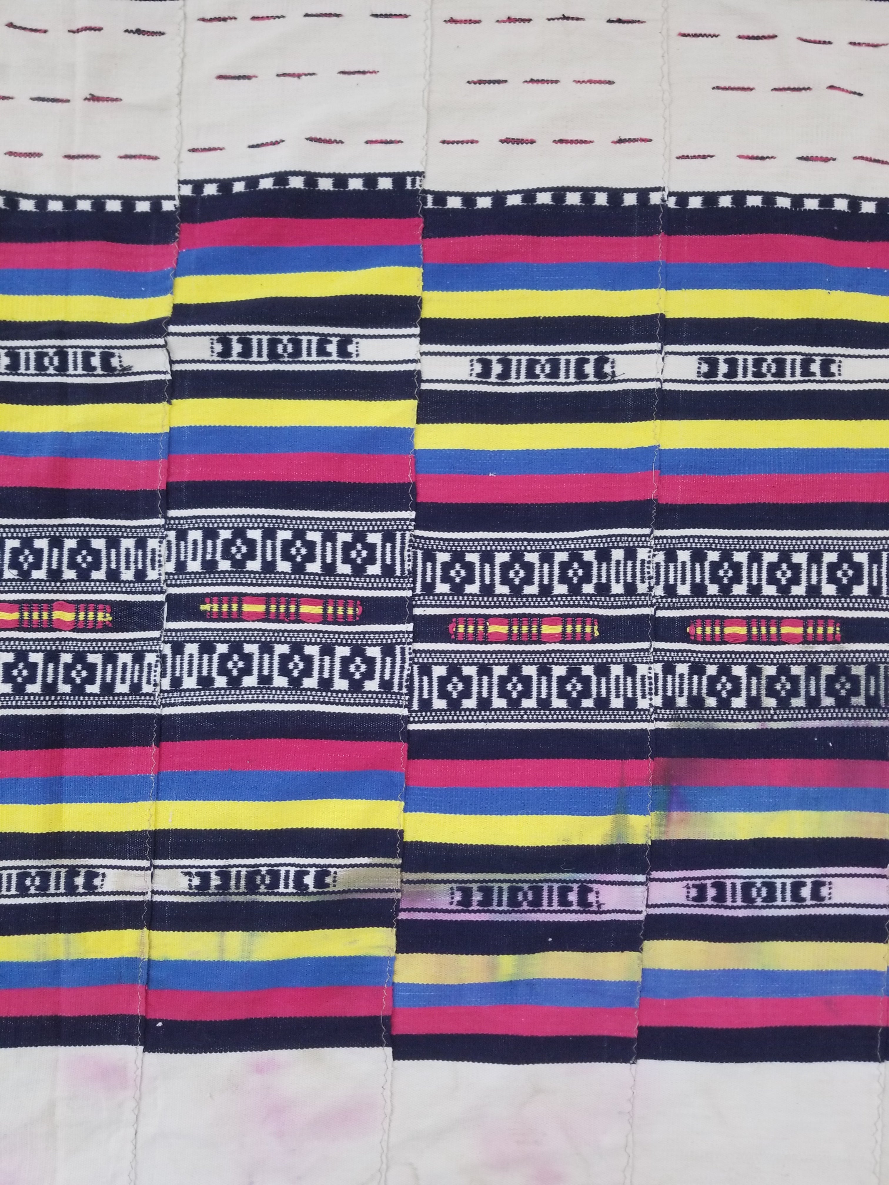 Vintage African Handwoven Ewe Kente Cloth - Ghana Ceremonial Textile 230x125cm