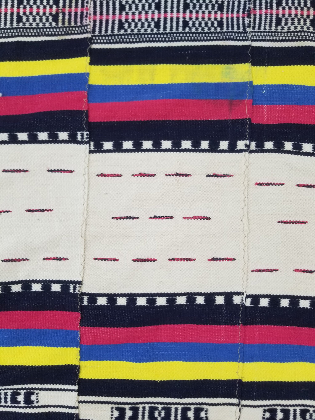 Vintage African Handwoven Ewe Kente Cloth - Ghana Ceremonial Textile 230x125cm
