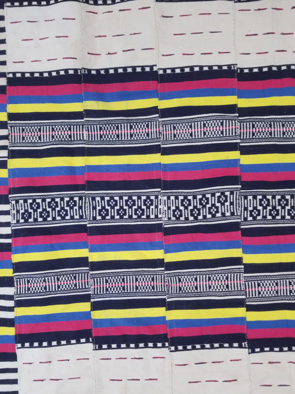 Vintage African Handwoven Ewe Kente Cloth - Ghana Ceremonial Textile 230x125cm