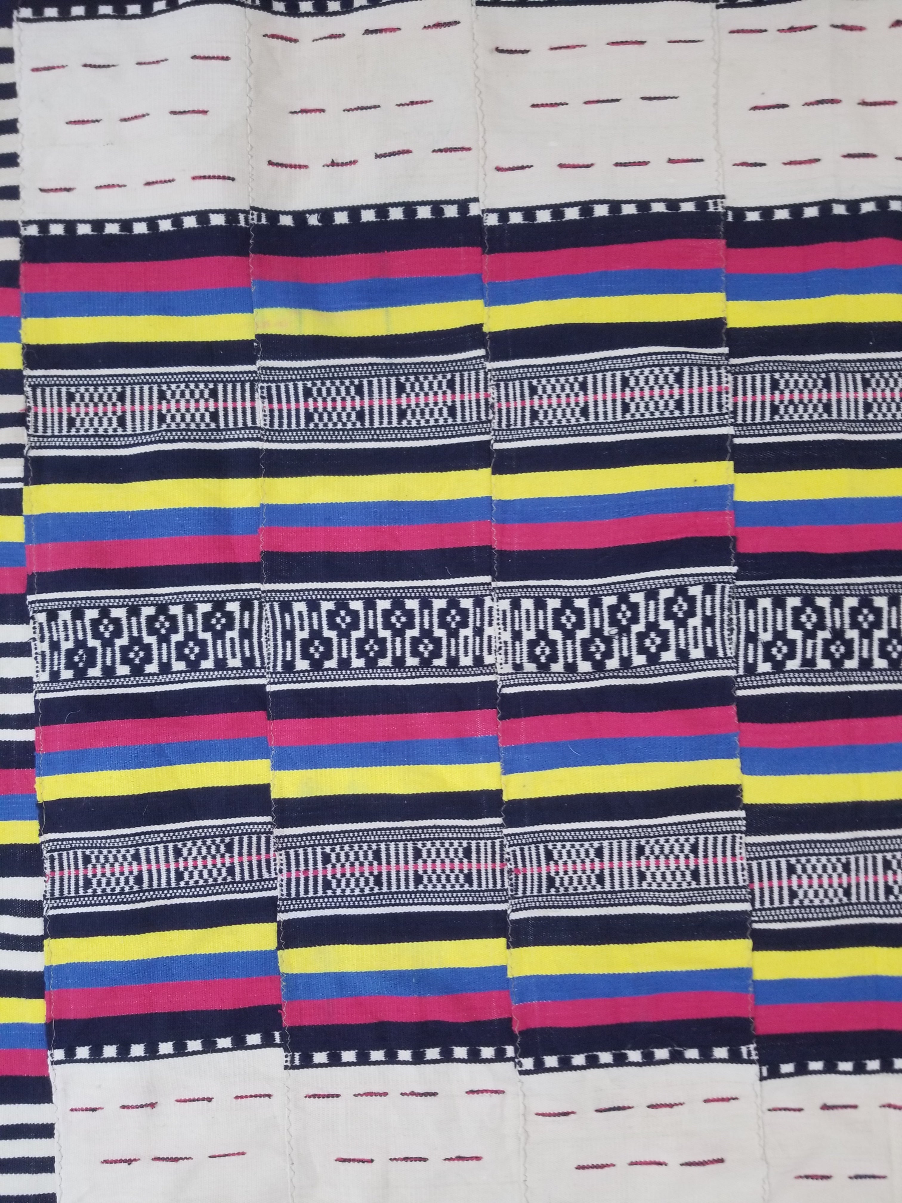 Vintage African Handwoven Ewe Kente Cloth - Ghana Ceremonial Textile 230x125cm