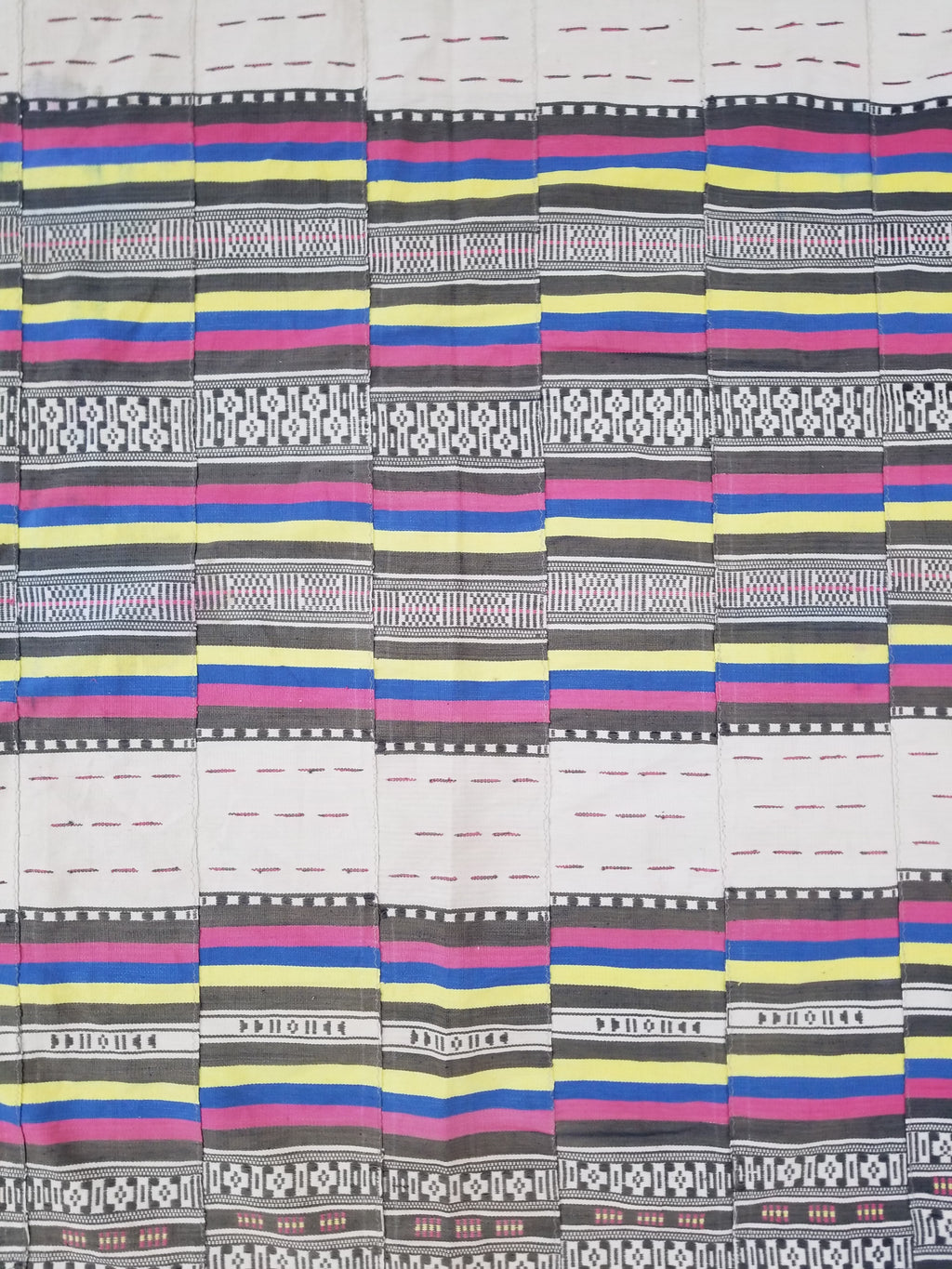 Vintage African Handwoven Ewe Kente Cloth - Ghana Ceremonial Textile 230x125cm
