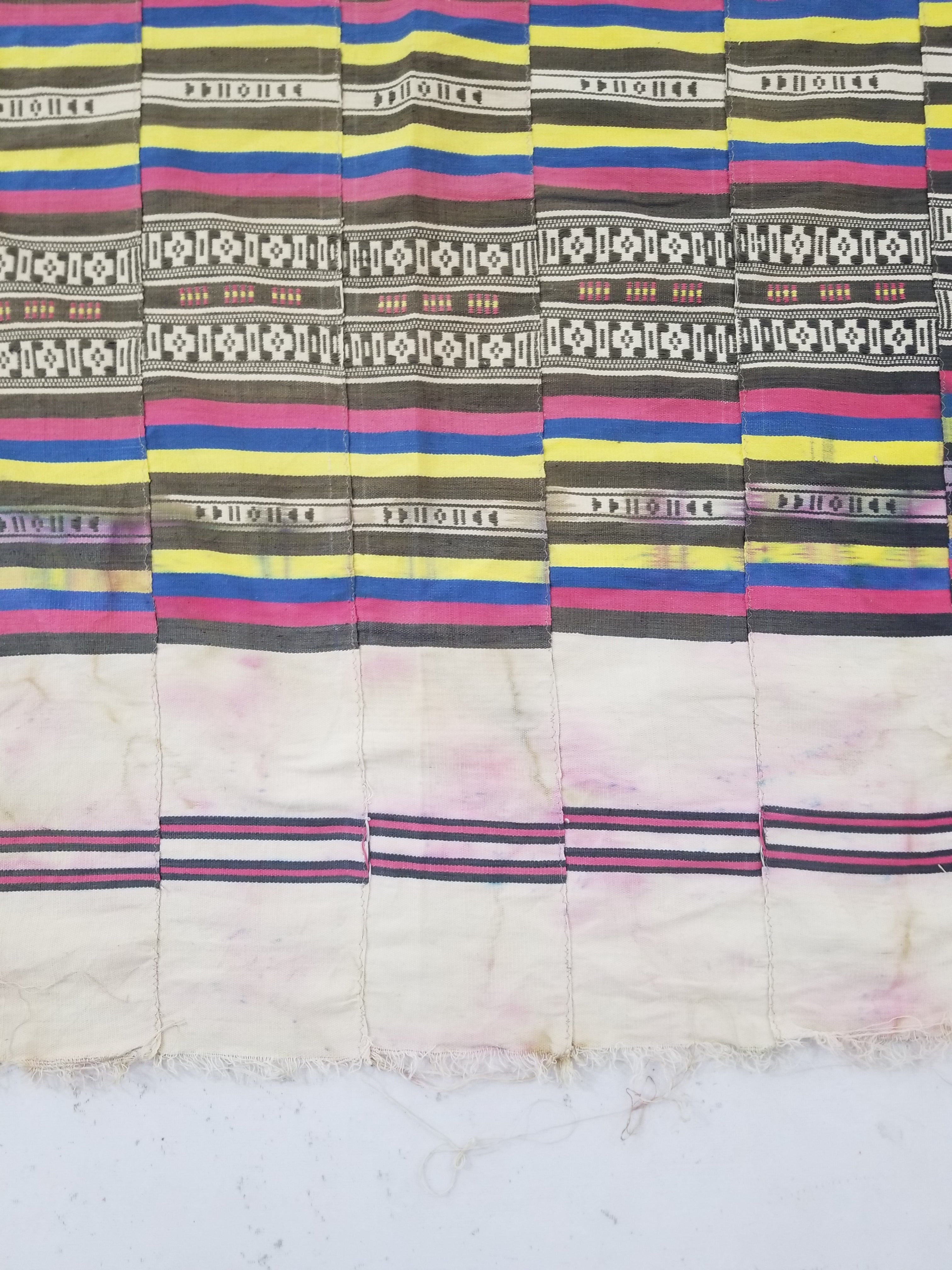 Vintage African Handwoven Ewe Kente Cloth - Ghana Ceremonial Textile 230x125cm