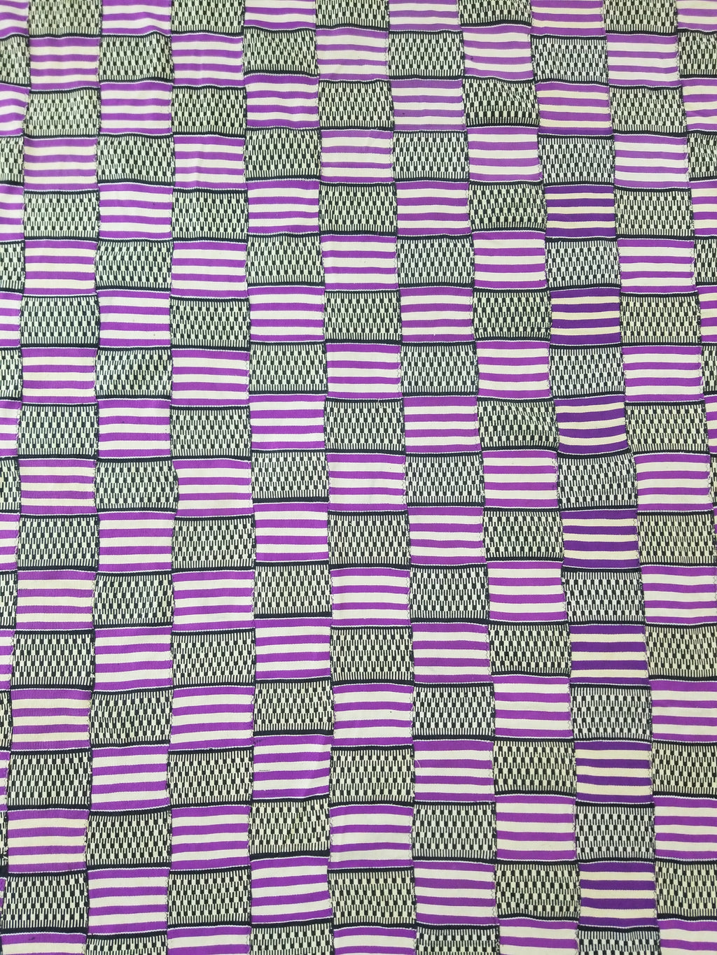 Vintage African Handwoven Ewe Kente Cloth - Ghana Textile 333x189cm