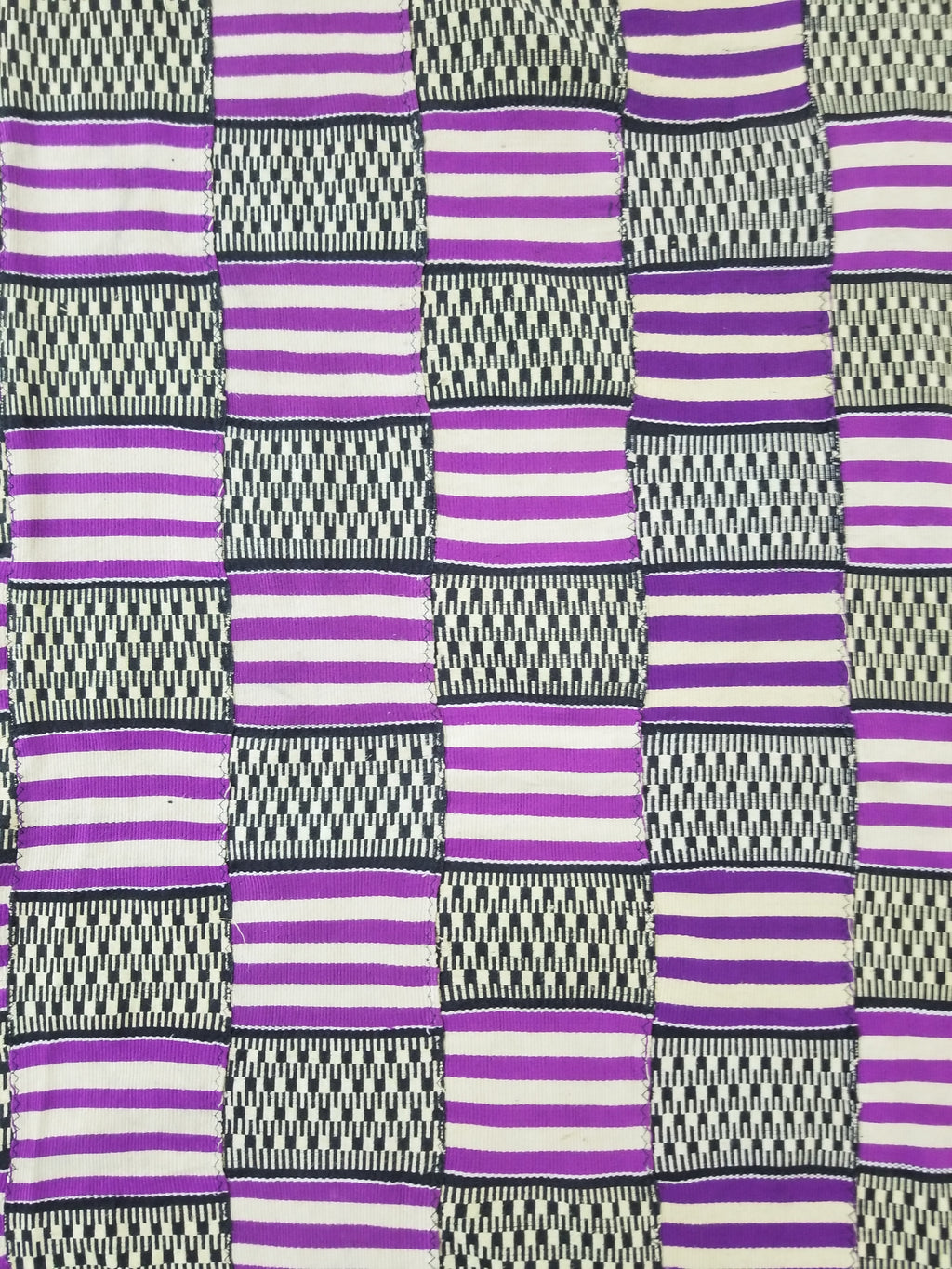 Vintage African Handwoven Ewe Kente Cloth - Ghana Textile 333x189cm