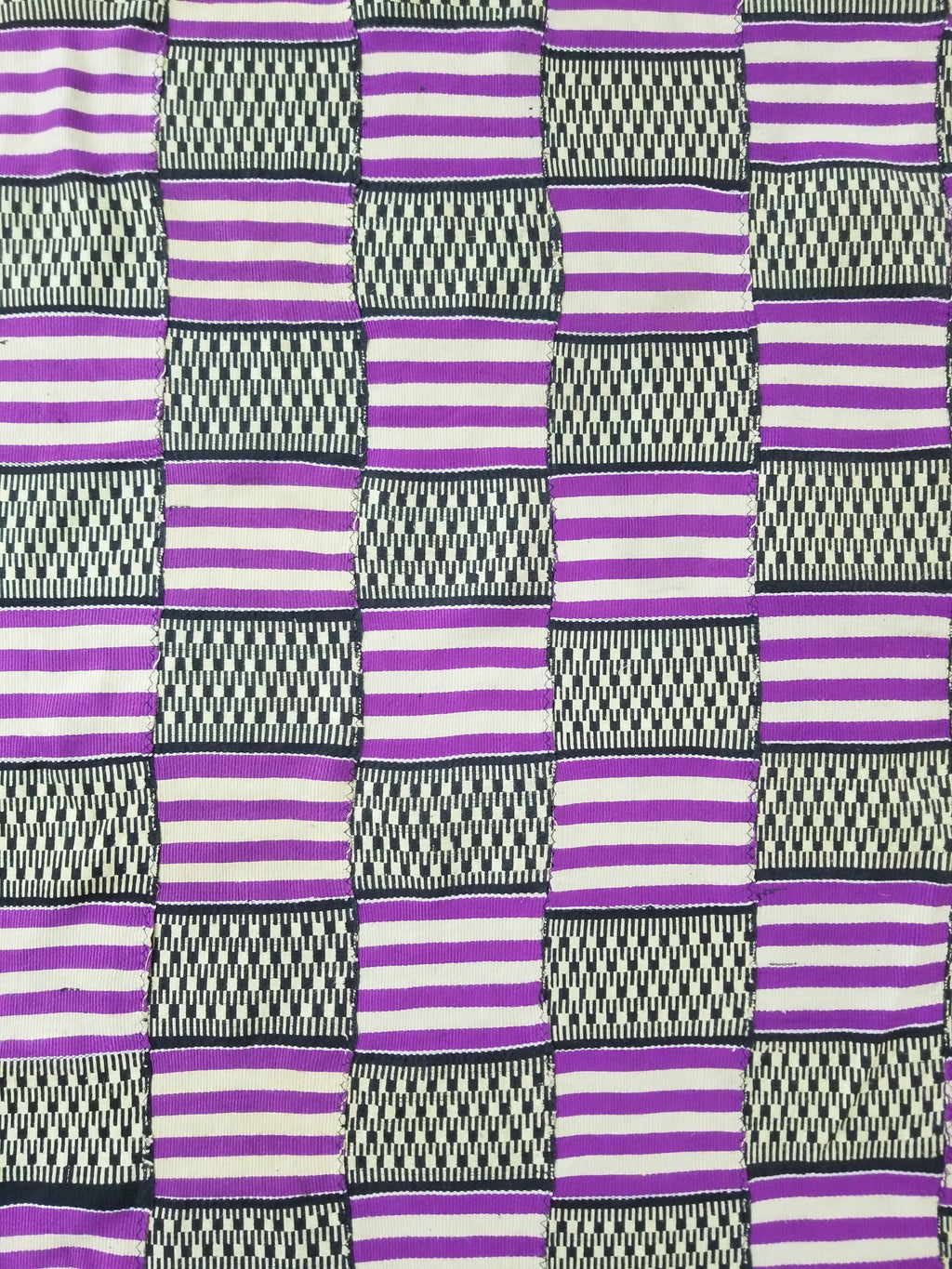 Vintage African Handwoven Ewe Kente Cloth - Ghana Textile 333x189cm
