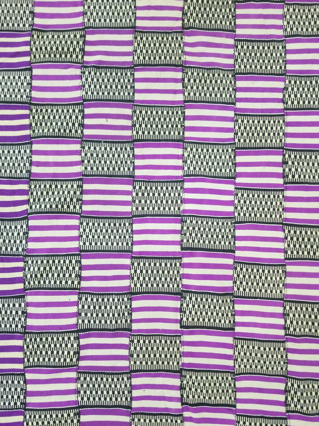 Vintage African Handwoven Ewe Kente Cloth - Ghana Textile 333x189cm