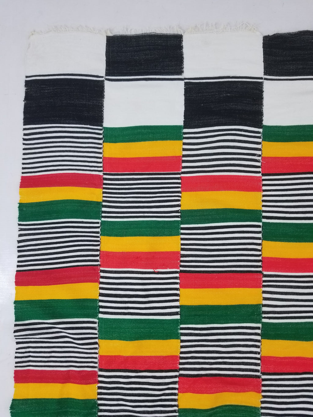 Vintage Traditional African Handwoven Kente Cloth Textile 184x118cm