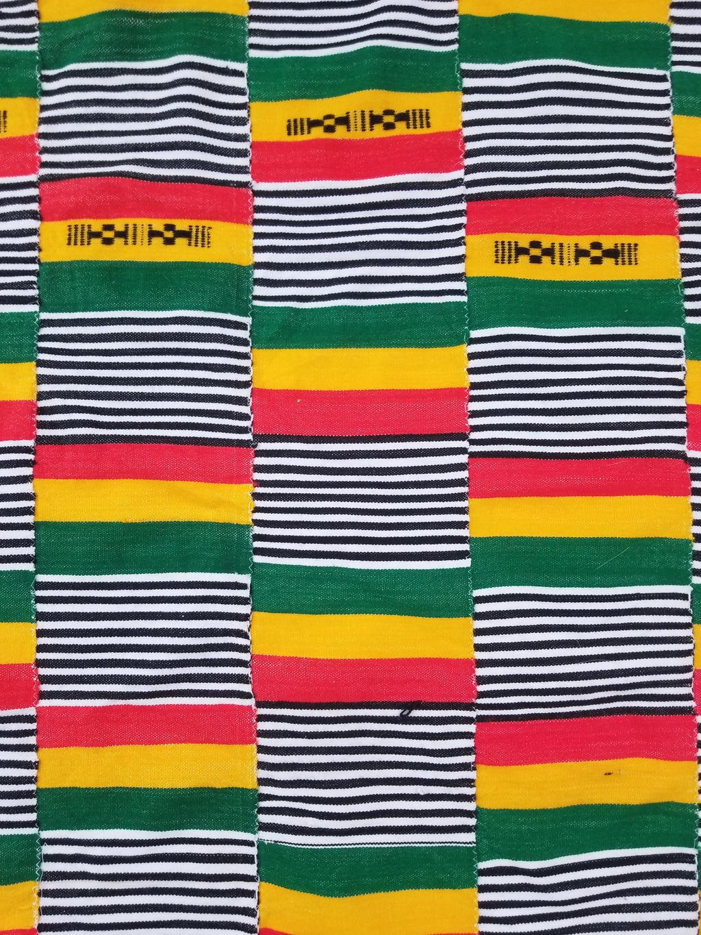 Vintage Traditional African Handwoven Kente Cloth Textile 184x118cm