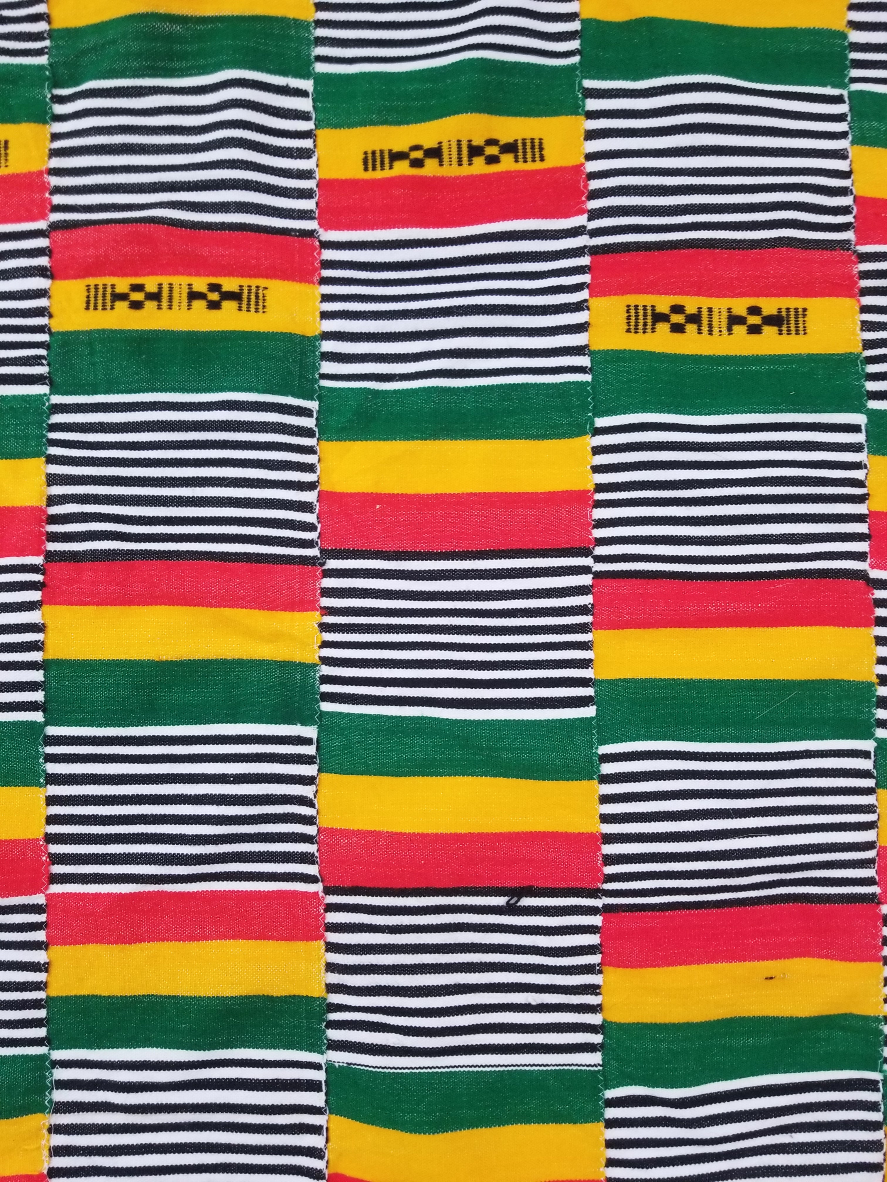 Vintage Traditional African Handwoven Kente Cloth Textile 184x118cm