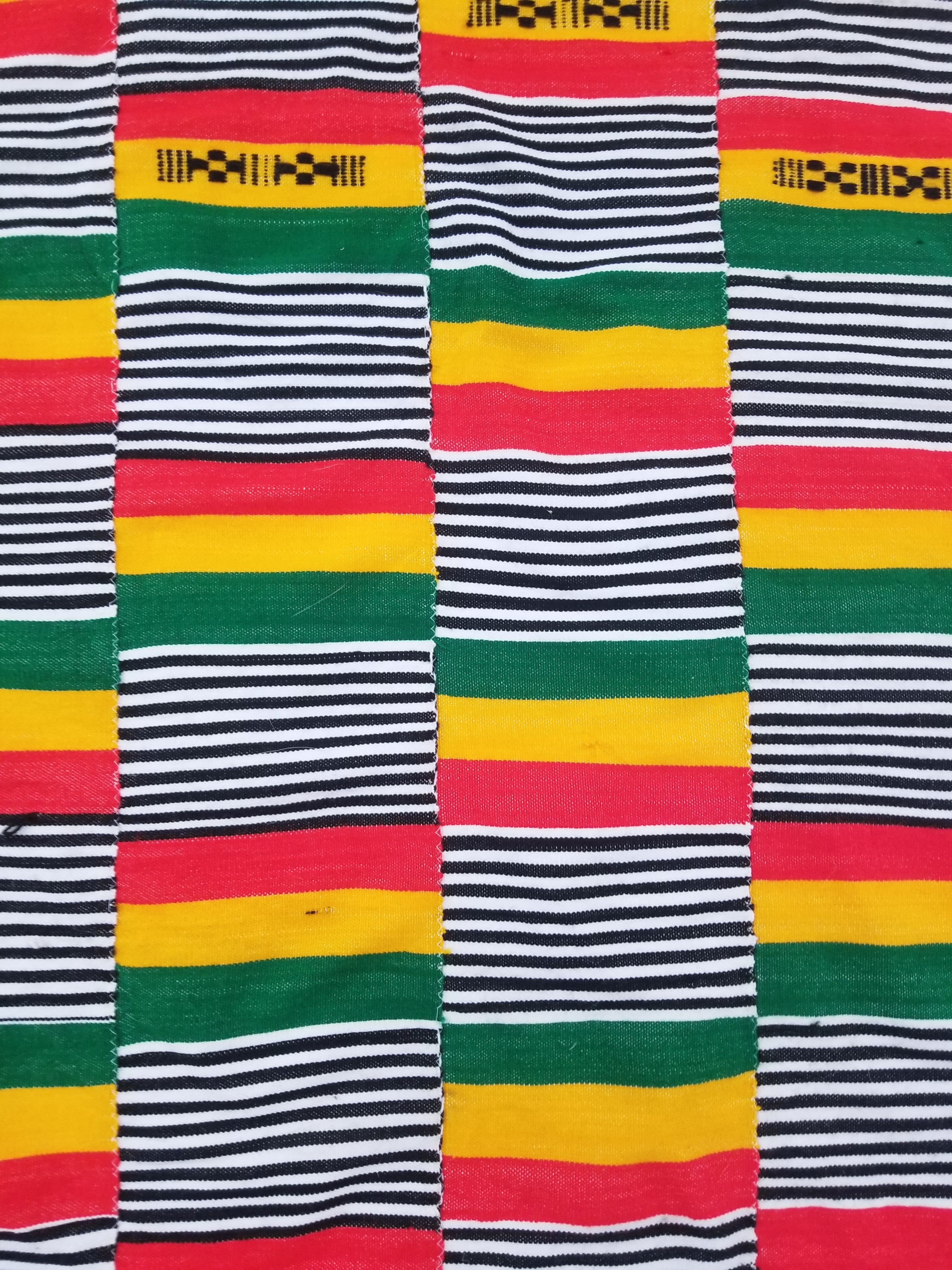 Vintage Traditional African Handwoven Kente Cloth Textile 184x118cm
