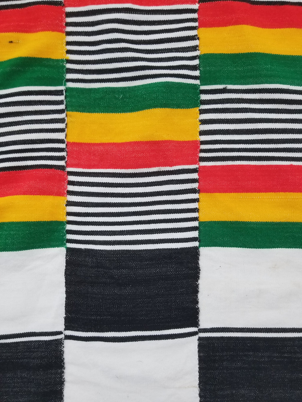 Vintage Traditional African Handwoven Kente Cloth Textile 184x118cm