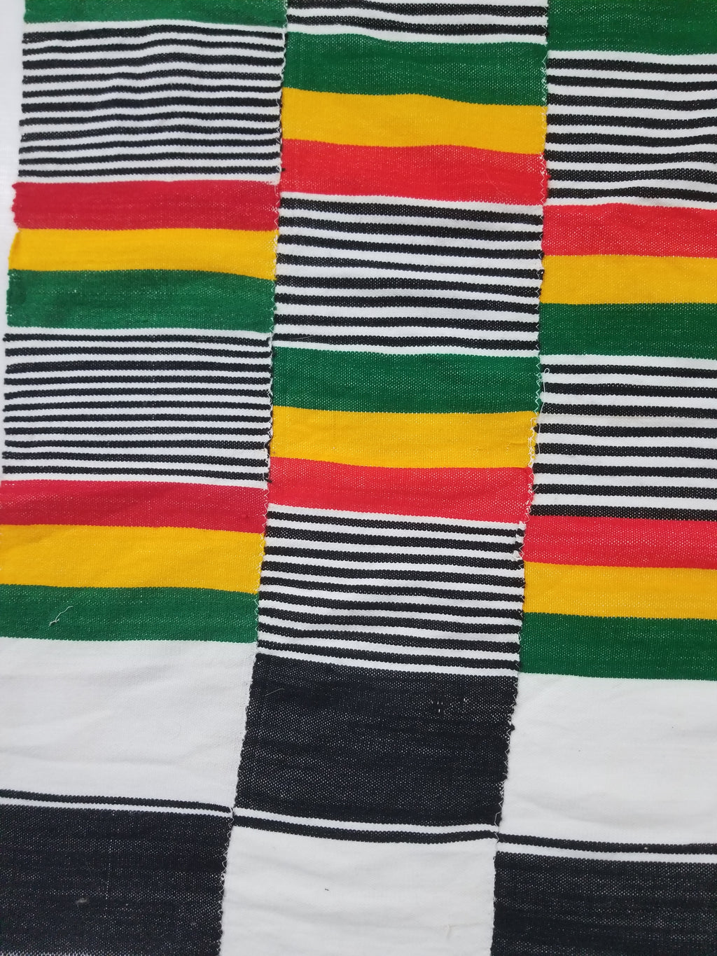 Vintage Traditional African Handwoven Kente Cloth Textile 184x118cm