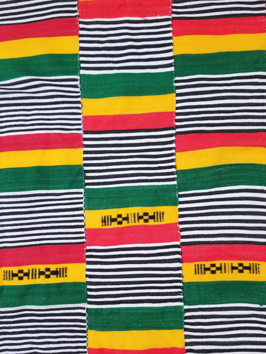 Vintage Traditional African Handwoven Kente Cloth Textile 184x118cm