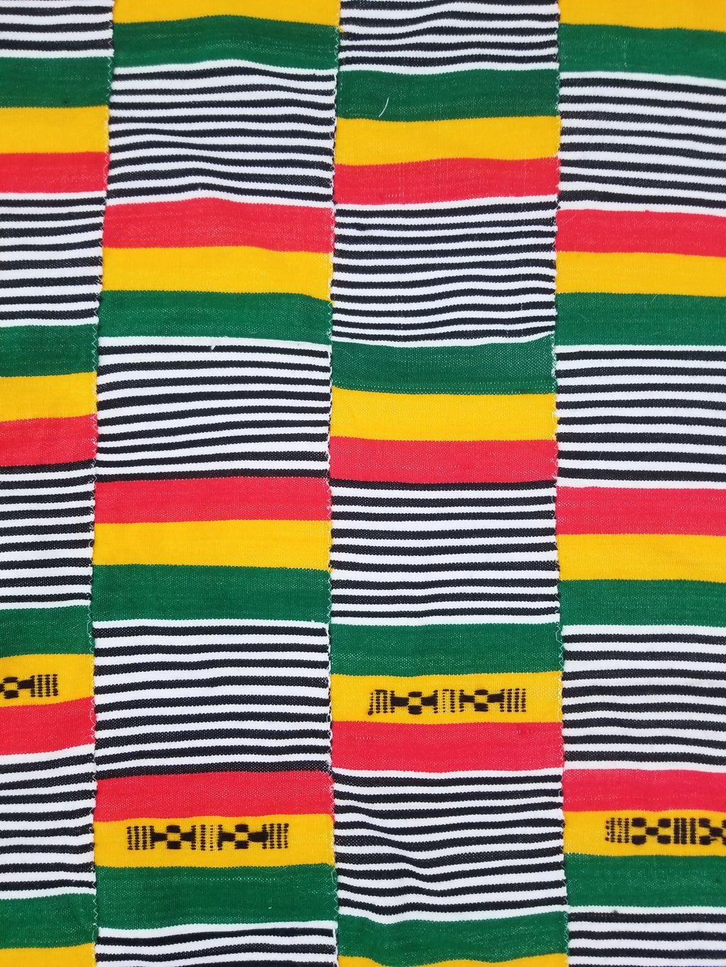 Vintage Traditional African Handwoven Kente Cloth Textile 184x118cm
