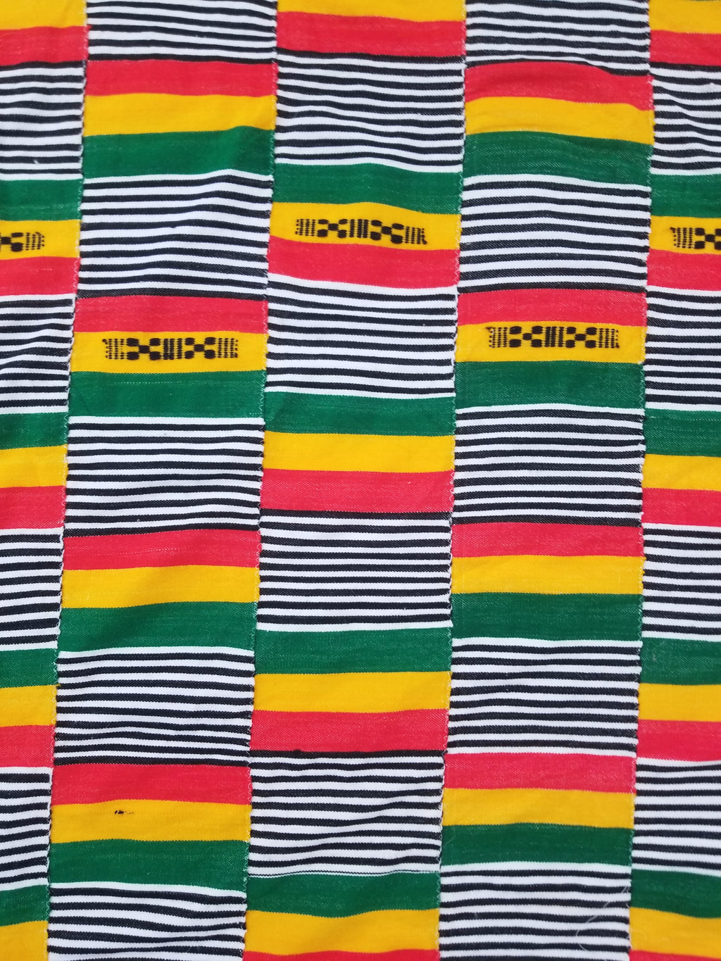 Vintage Traditional African Handwoven Kente Cloth Textile 184x118cm