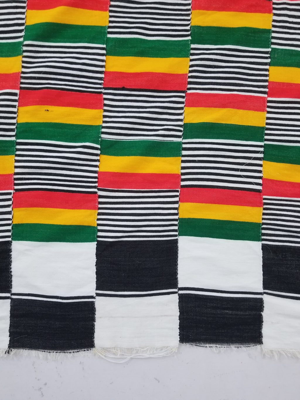Vintage Traditional African Handwoven Kente Cloth Textile 184x118cm