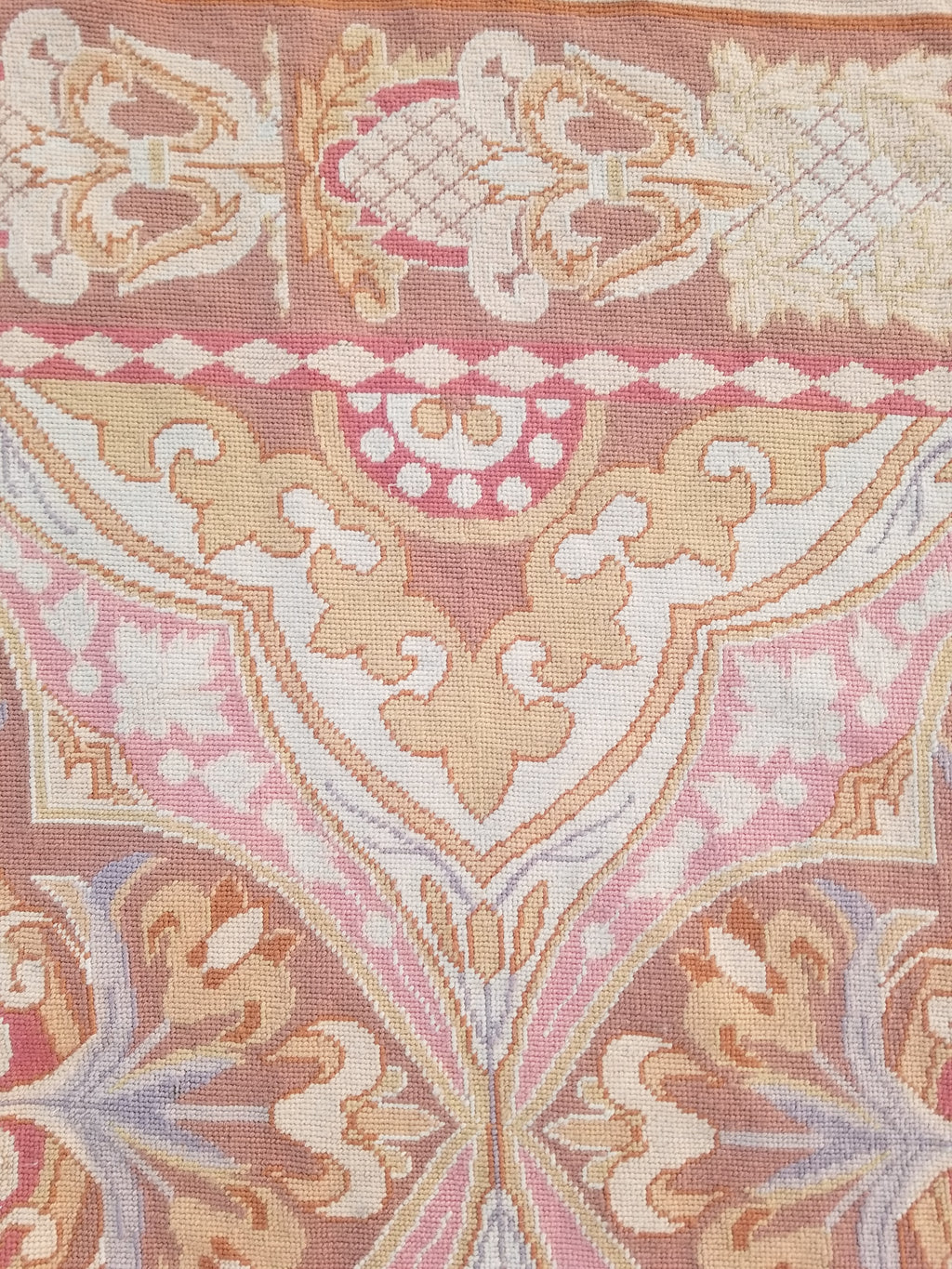 Vintage French Aubusson Style Needlepoint Floral Medallions Rug Carpet 260x176cm