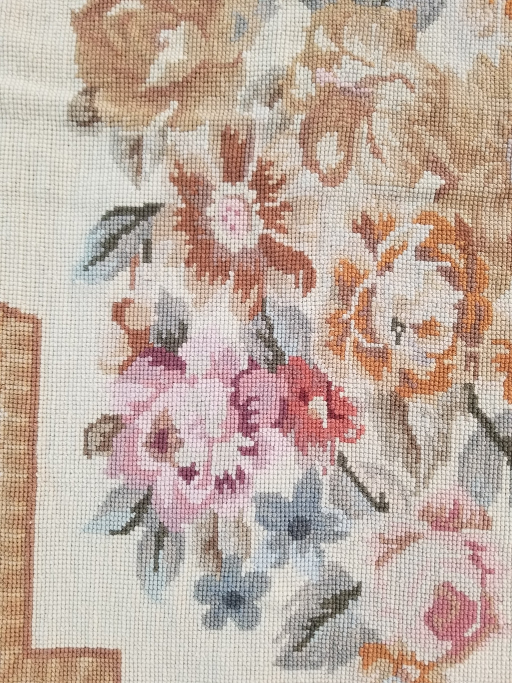 Antique French Aubusson Floral Wool Rug Carpet 268x169cm