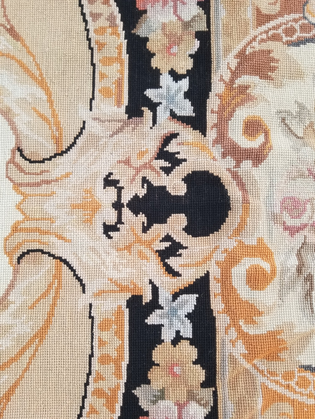 Antique French Aubusson Floral Wool Rug Carpet 268x169cm
