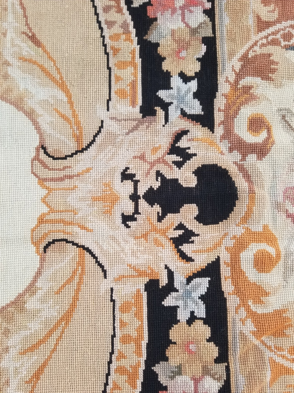Antique French Aubusson Floral Wool Rug Carpet 268x169cm
