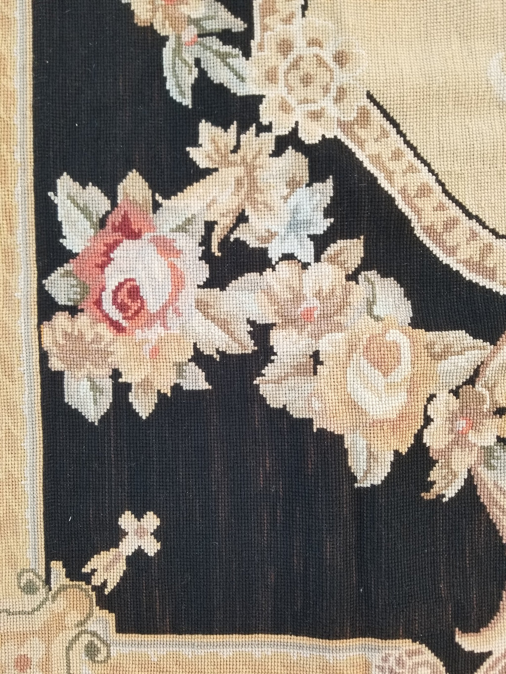 Antique French Aubusson Floral Wool Rug Carpet 268x169cm
