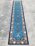 Antique Traditional Handmade Chinese Art Deco Wool Runner Rug 360x78cm