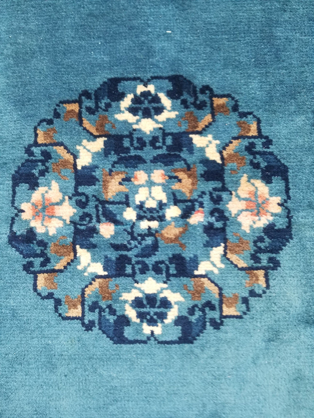 Antique Traditional Handmade Chinese Art Deco Wool Runner Rug 360x78cm