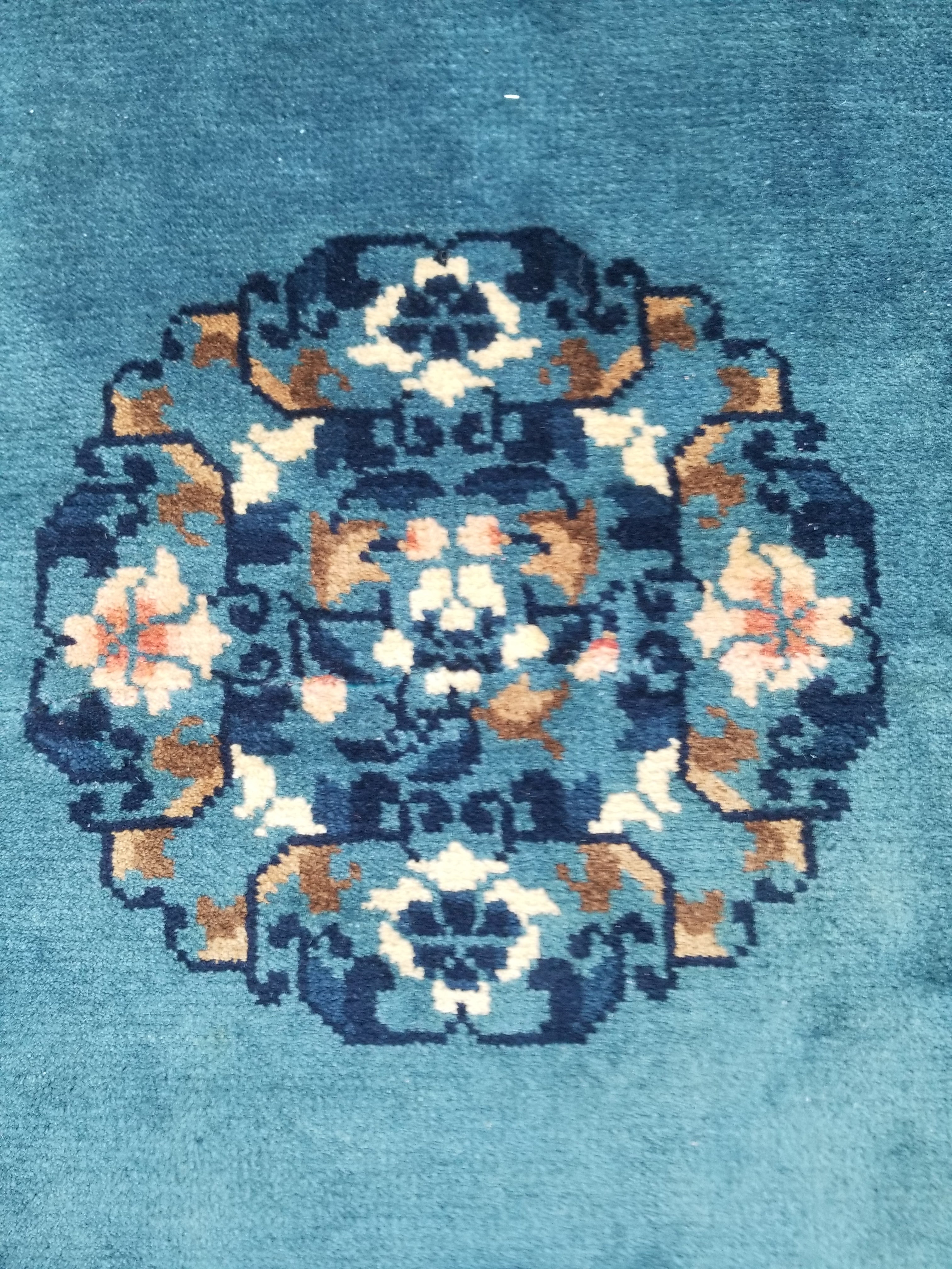 Antique Traditional Handmade Chinese Art Deco Wool Runner Rug 360x78cm