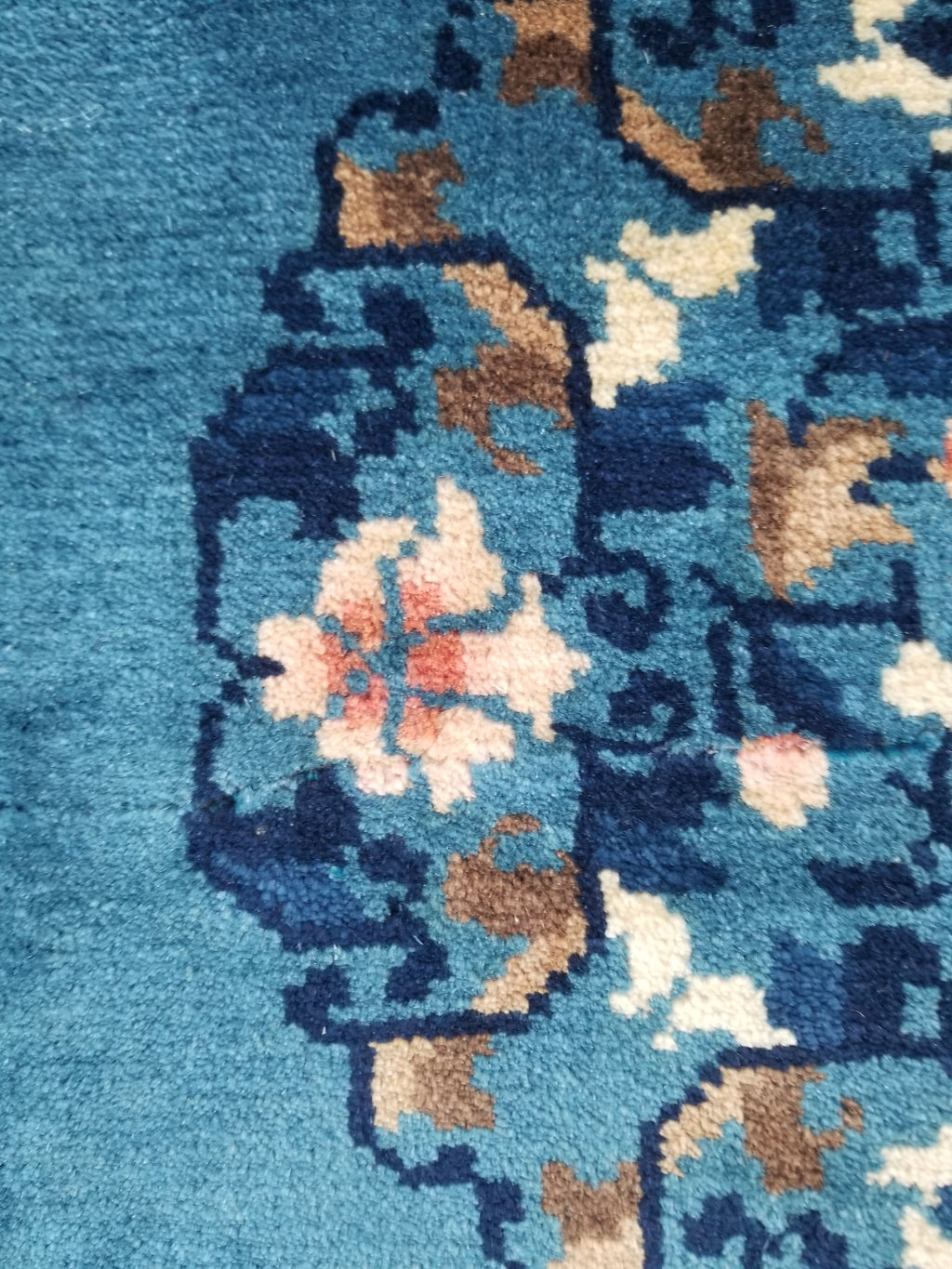 Antique Traditional Handmade Chinese Art Deco Wool Runner Rug 360x78cm