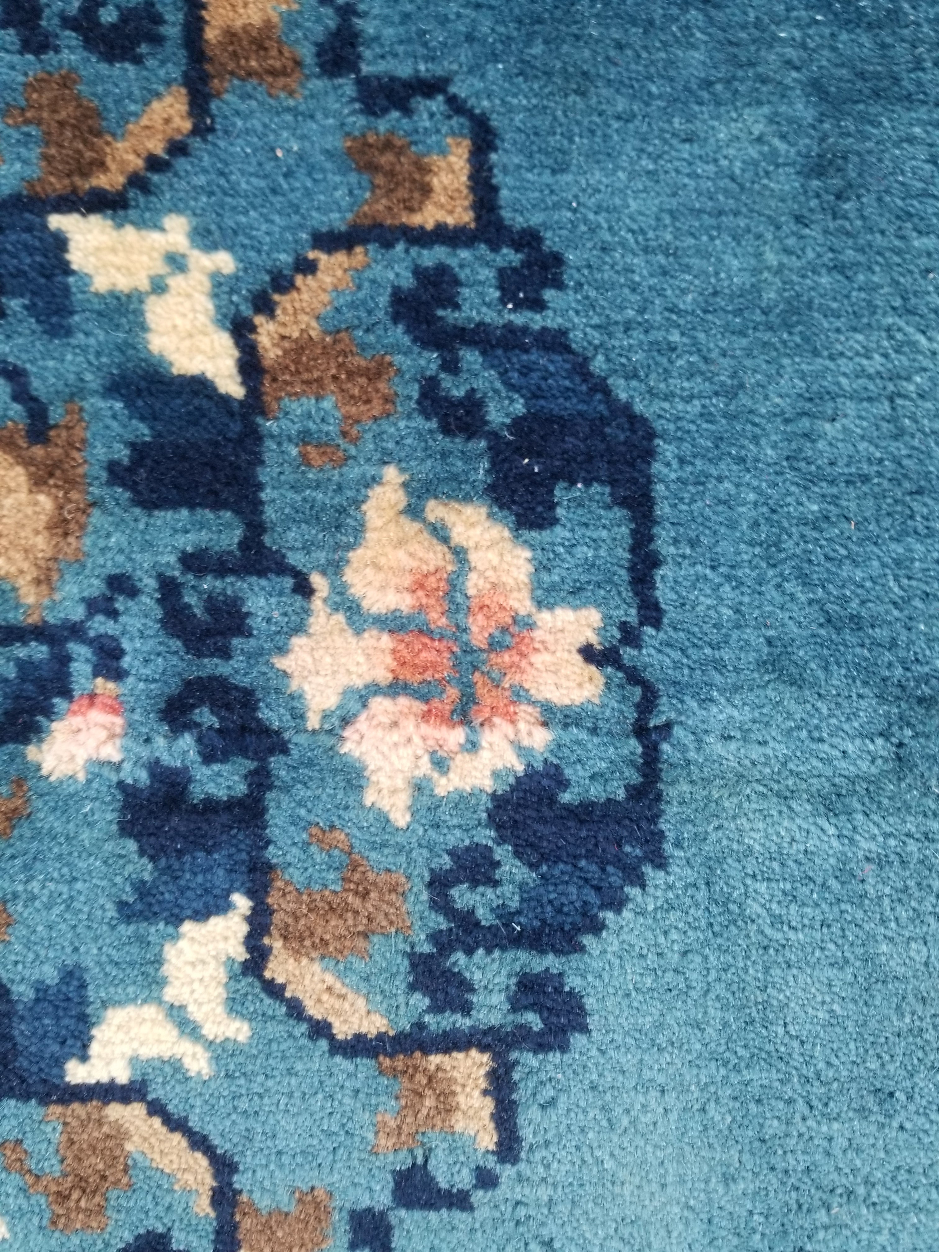 Antique Traditional Handmade Chinese Art Deco Wool Runner Rug 360x78cm
