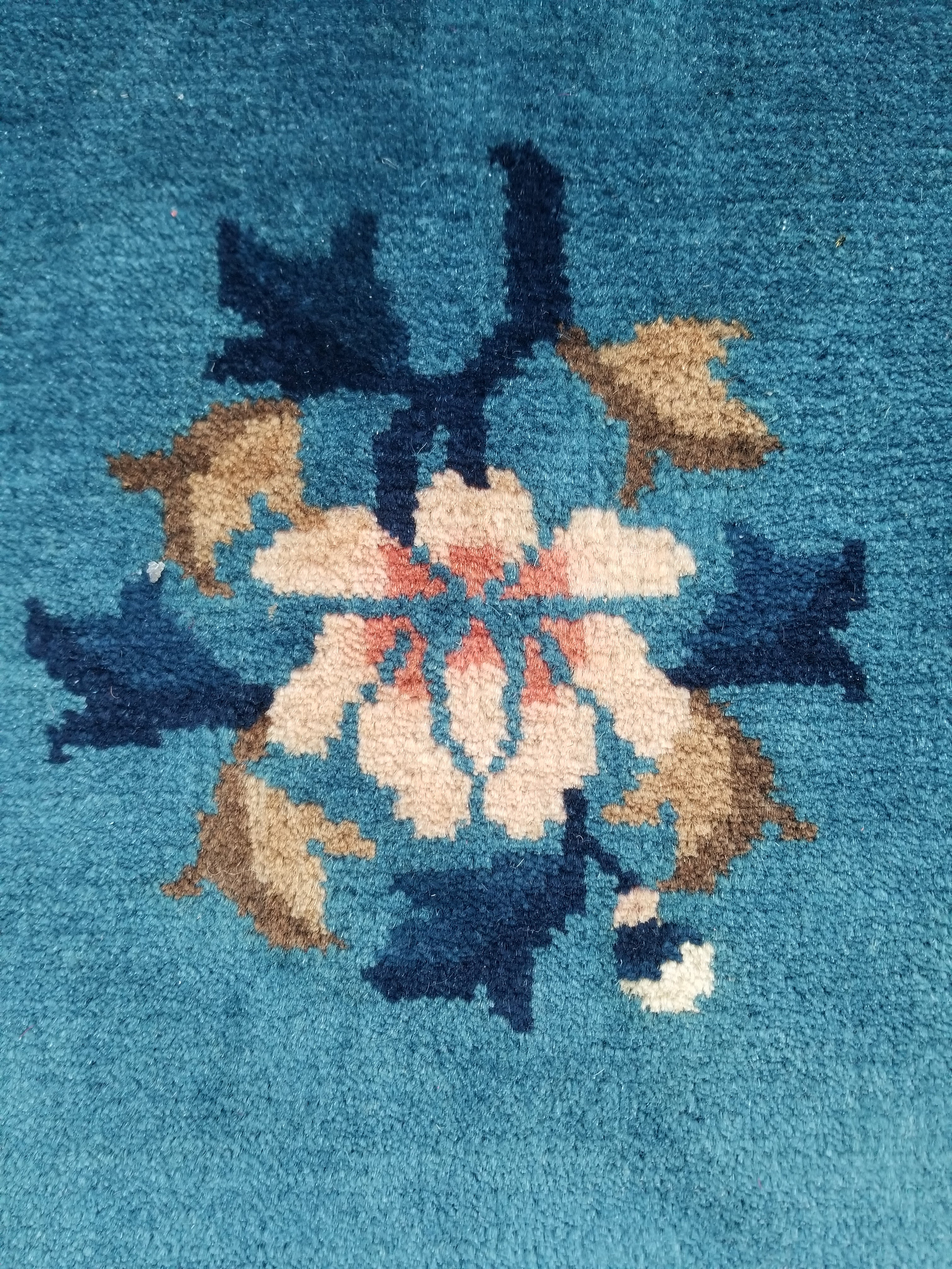 Antique Traditional Handmade Chinese Art Deco Wool Runner Rug 360x78cm
