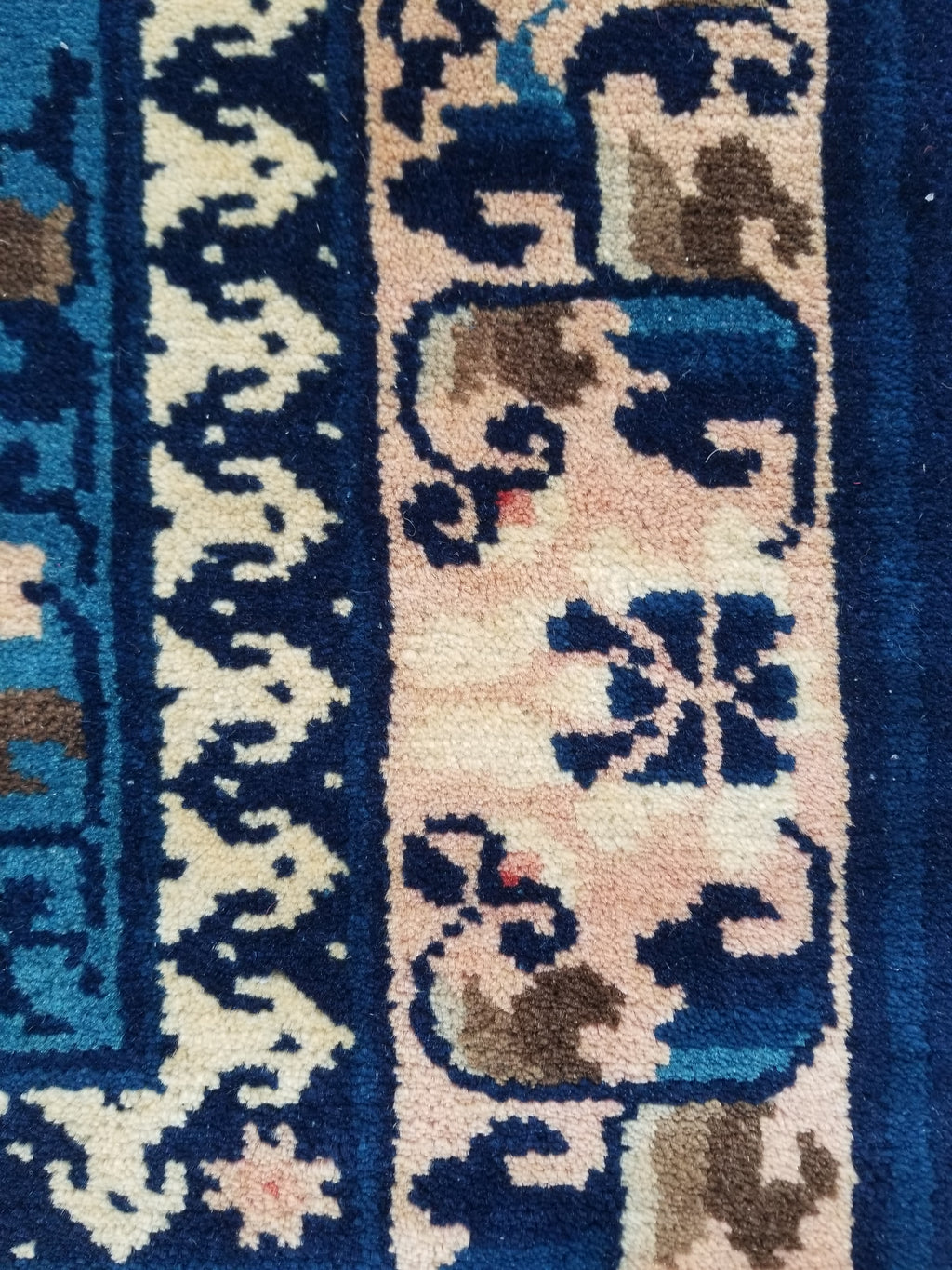 Antique Traditional Handmade Chinese Art Deco Wool Runner Rug 360x78cm