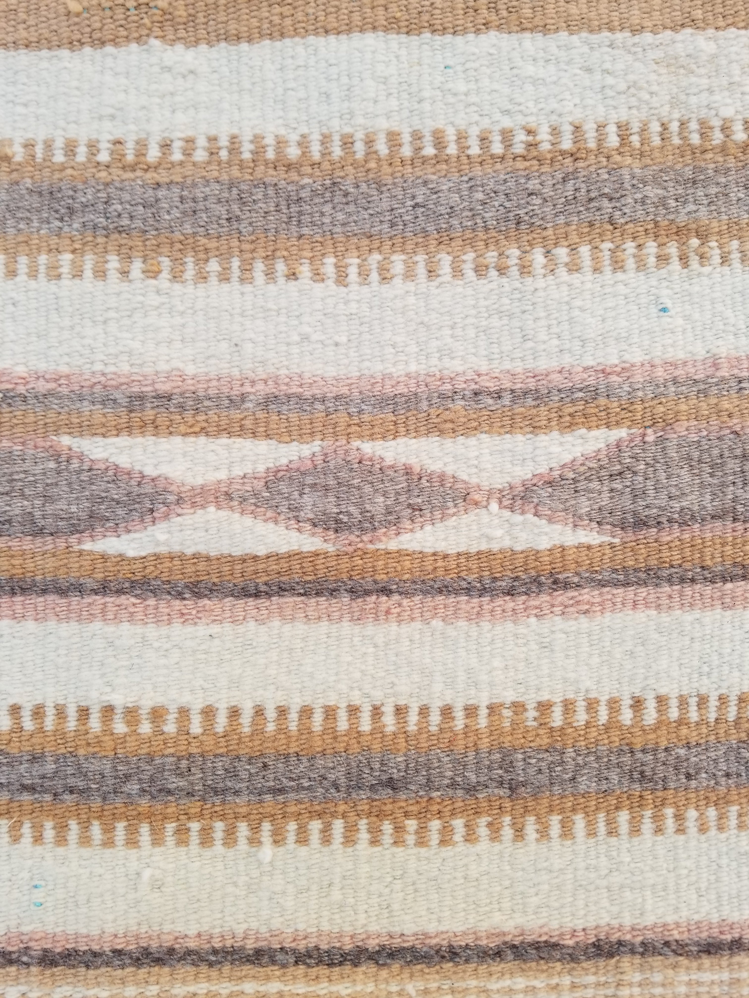Vintage Traditional Handmade Native American Navajo Oriental Wool Rug 82x52cm