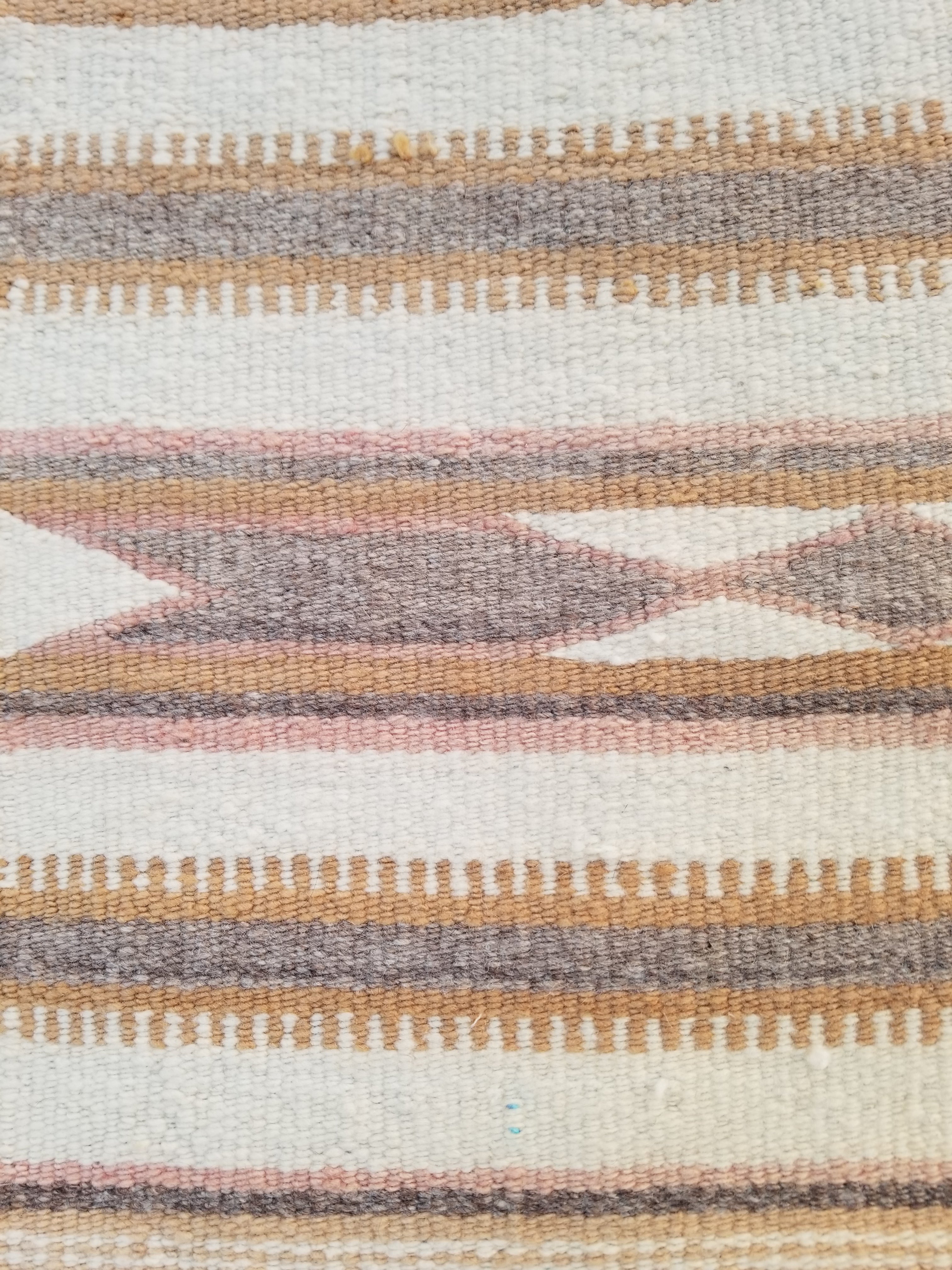 Vintage Traditional Handmade Native American Navajo Oriental Wool Rug 82x52cm