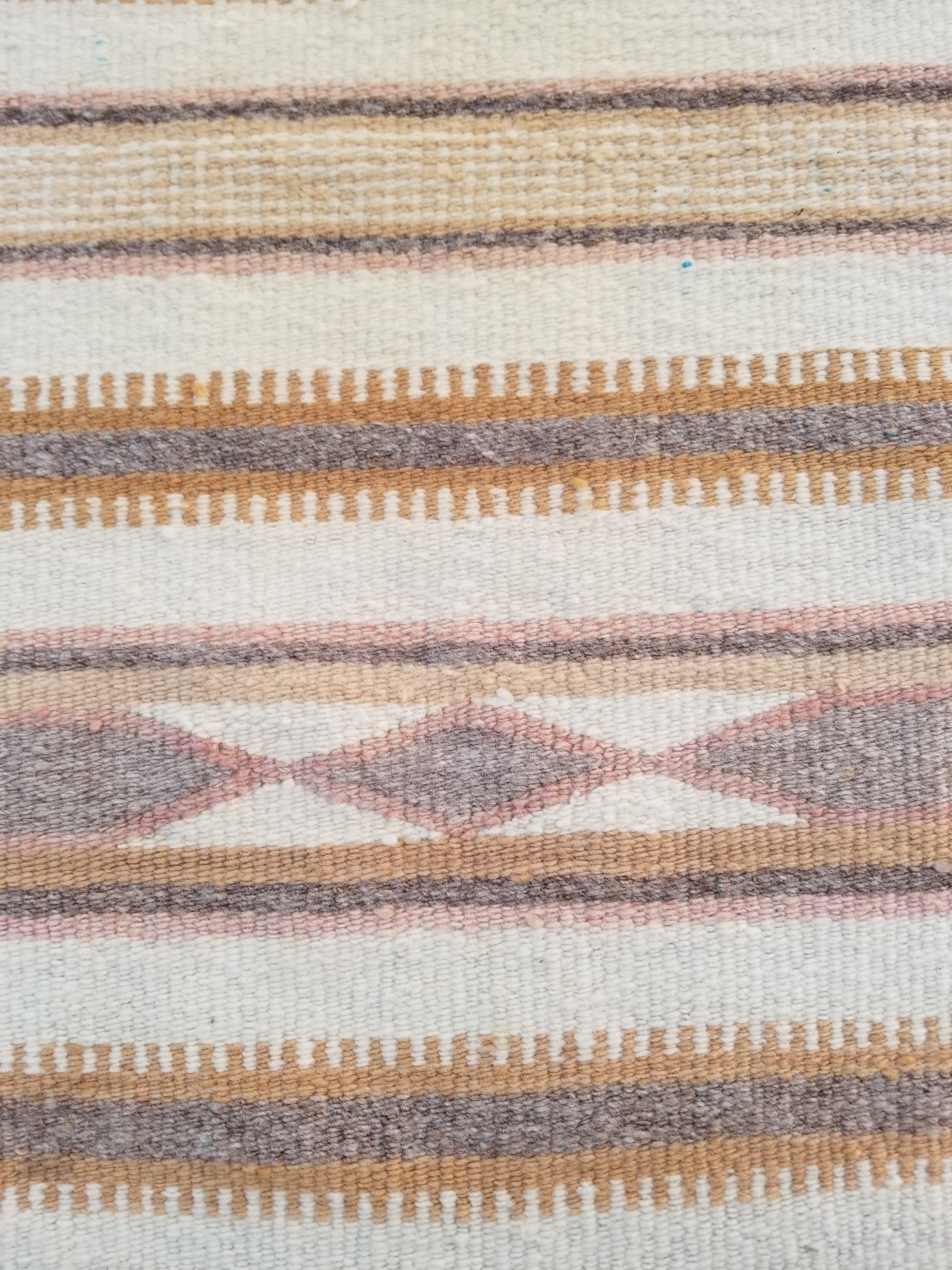 Vintage Traditional Handmade Native American Navajo Oriental Wool Rug 82x52cm